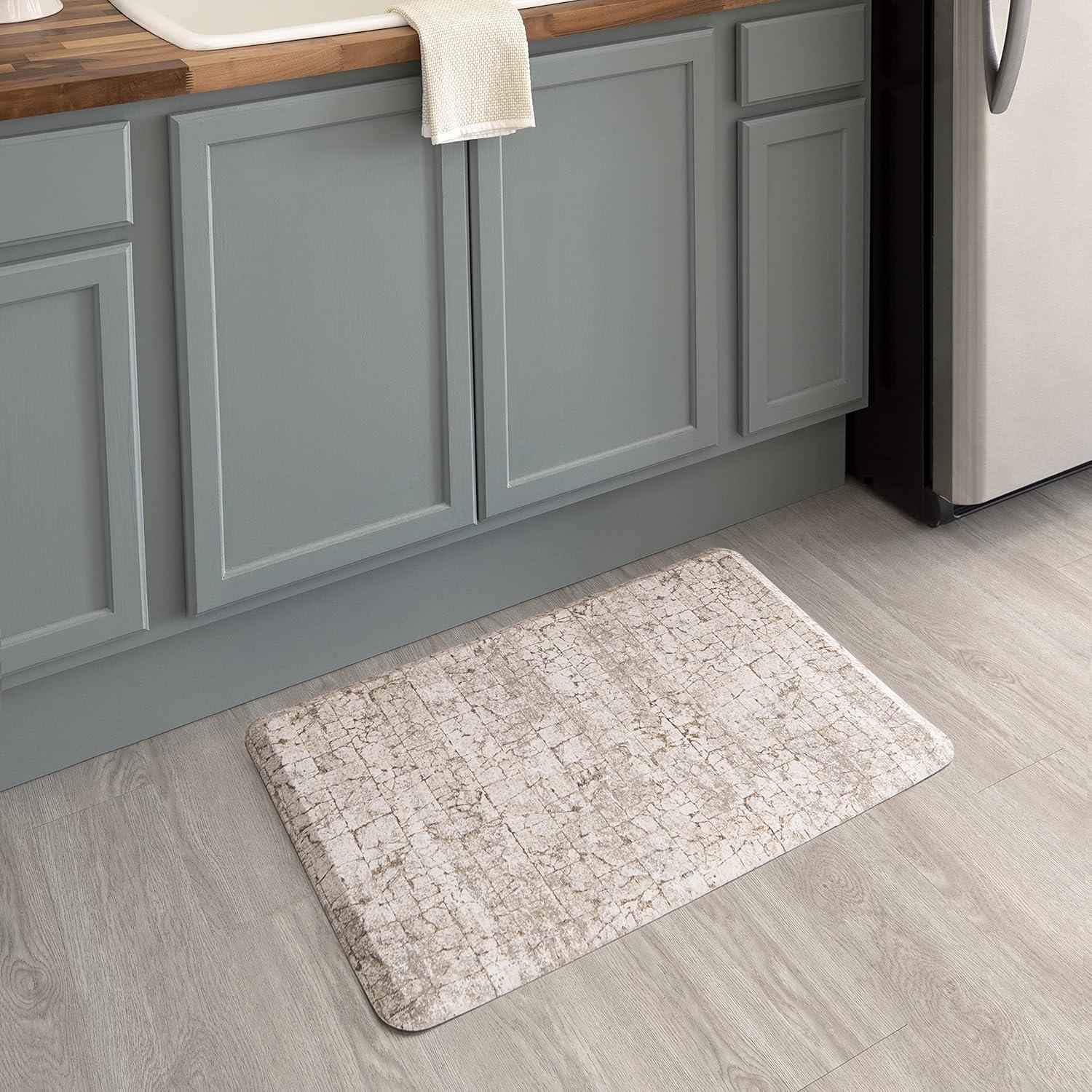 Mohawk Home Dri-Pro Cushion Kitchen Mat, Salten ,Grey, 1' 6" X 2' 6"