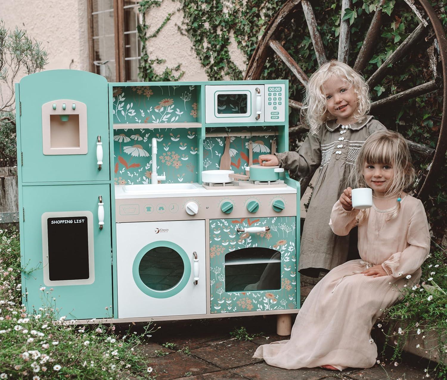 Classic Toy Children's Wood Play Vintage Kitchen - Ages 3 and up