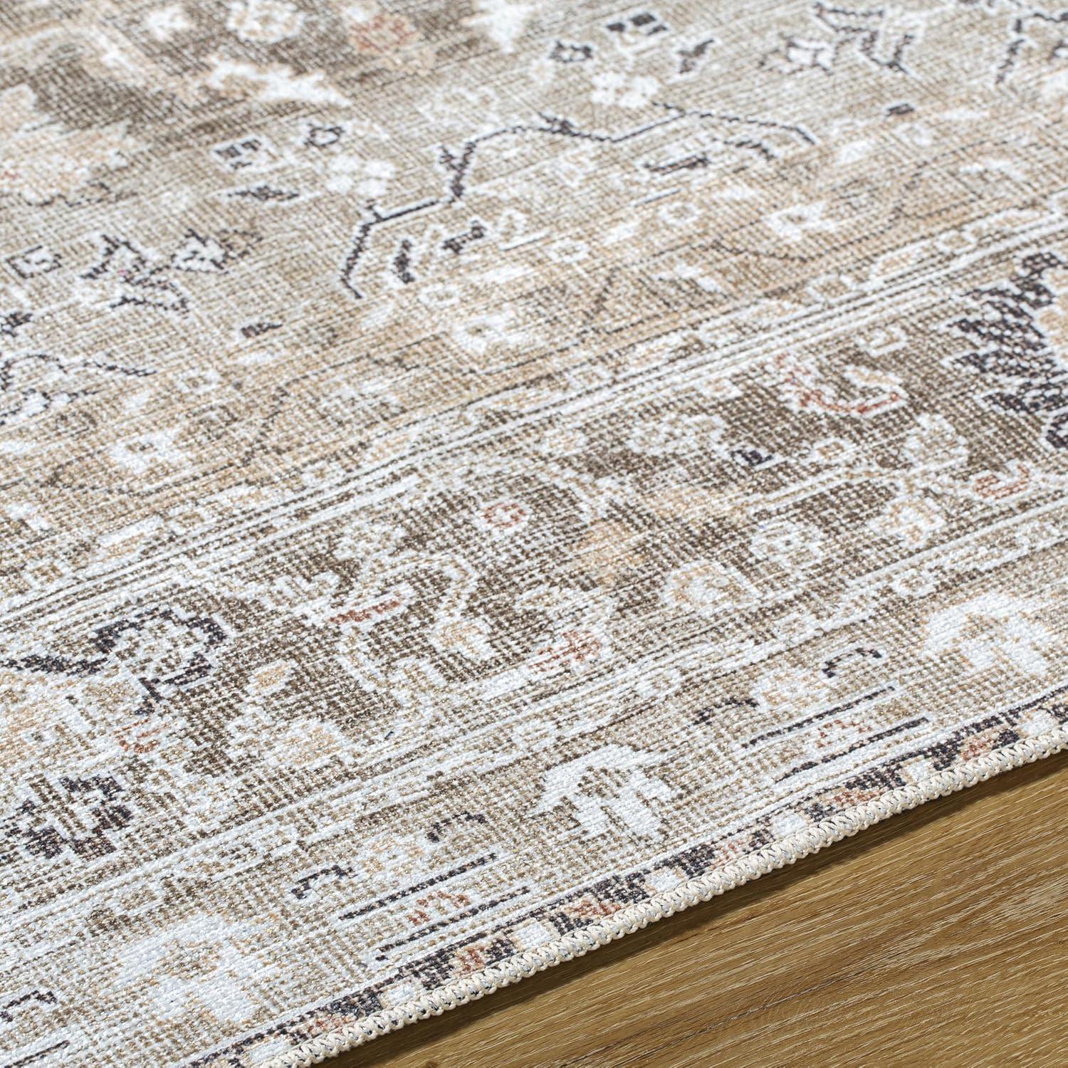 Our PNW Home x Livabliss Our PNW Home x Livabliss Machine Washable Oriental Boho Brown Area Rug