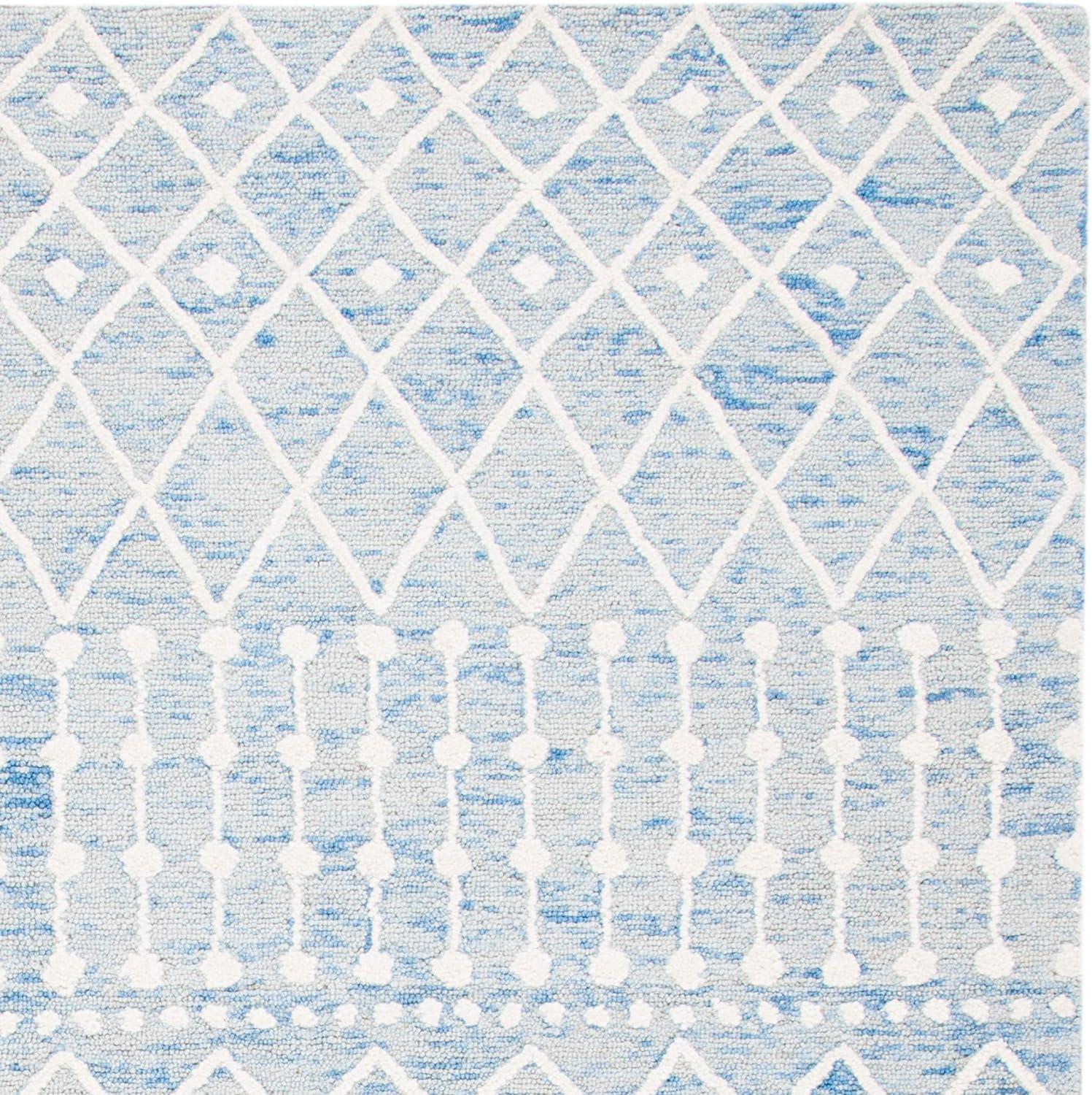 Blossom BLM115 Hand Tufted Area Rug - Blue/Ivory - 8'x10' - Safavieh.