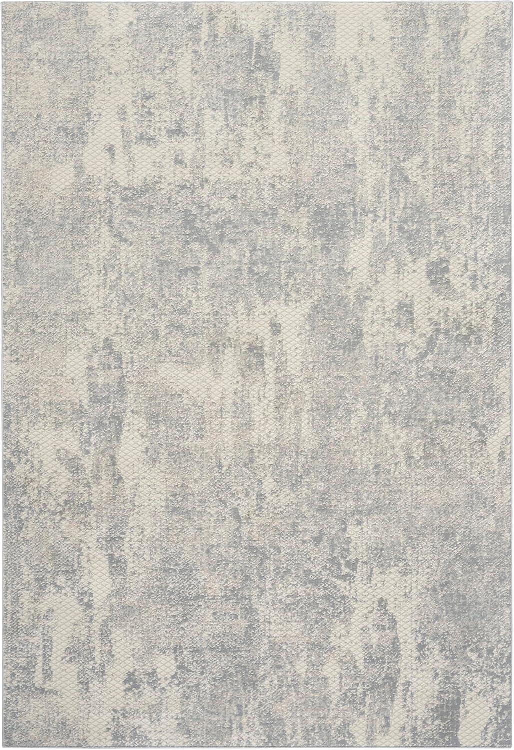 Nourison 3'11" x 5'11" Splendid Modern High-Low Indoor Area Rug Light Grey