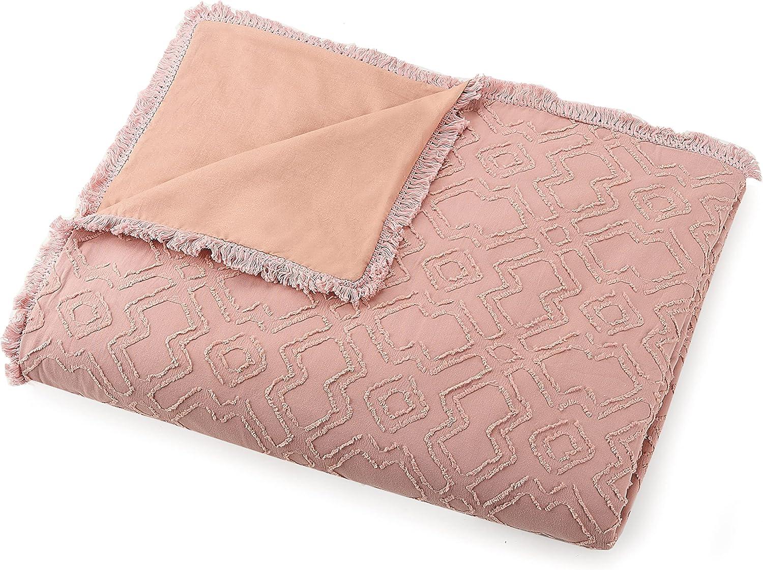 Avah Cotton Bedspread Twin Blush