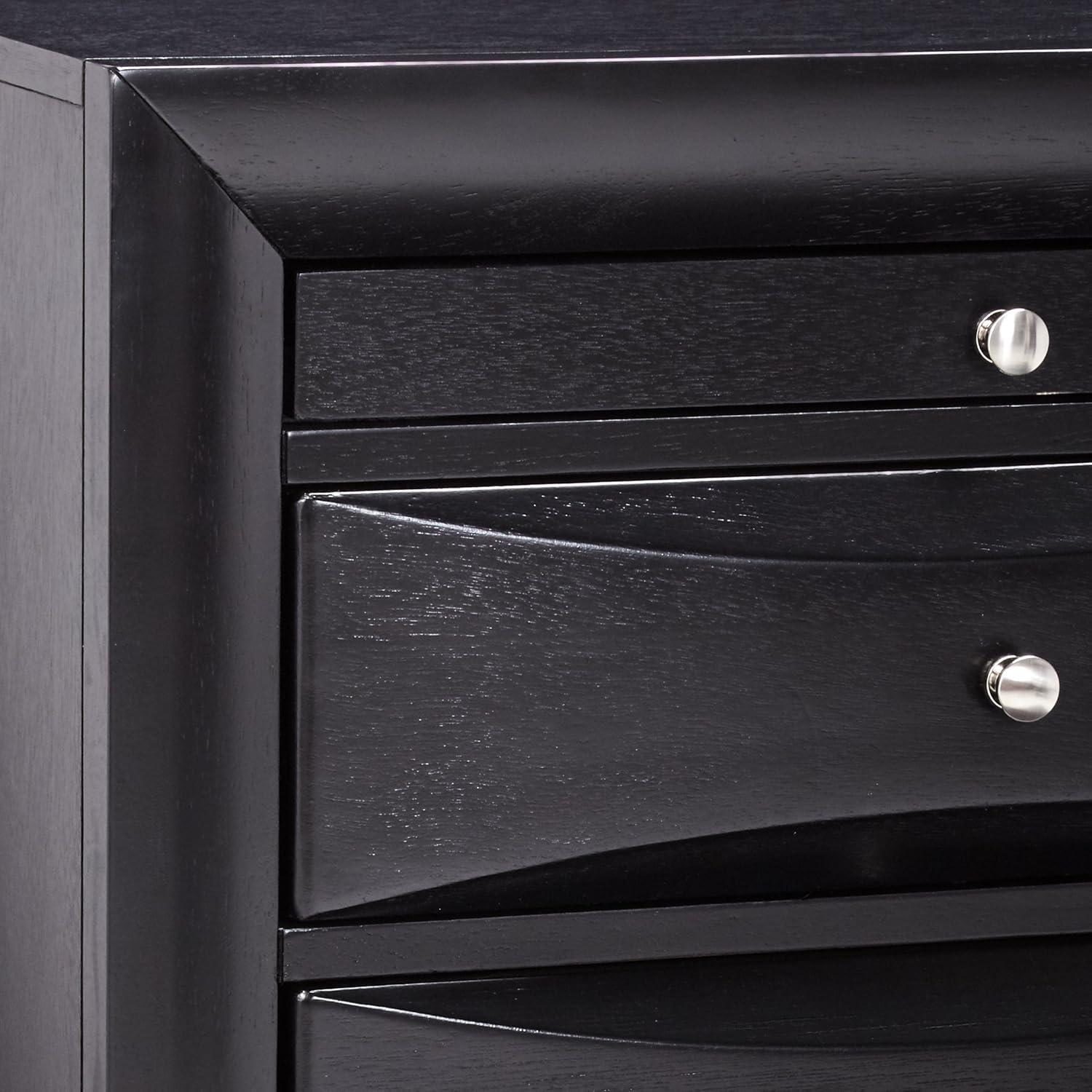 Briana 2-drawer Nightstand with Tray Black