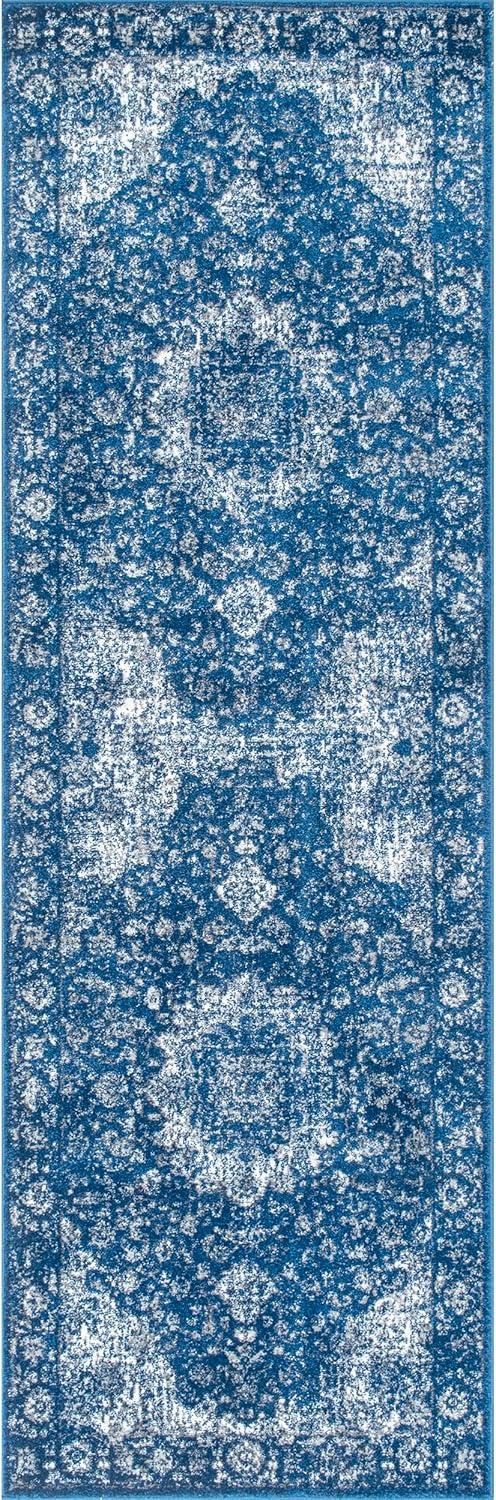 Nuloom Verona Vintage Persian Indoor Area Rug, Runner 2' 6" x 6', Dark Blue