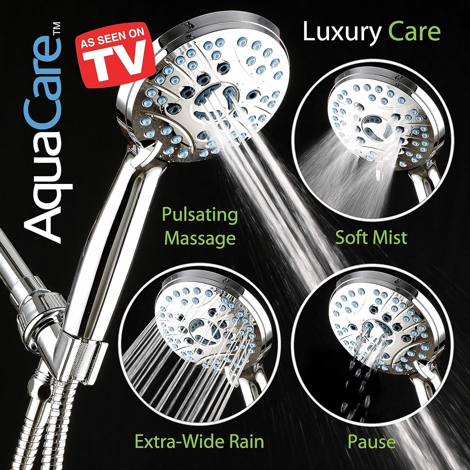 Chrome 8-Mode Handheld Shower Head with Anti-Clog Nozzles