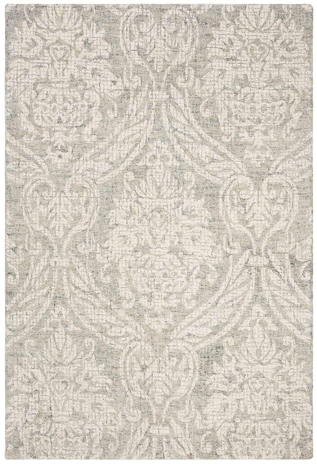 Abstract ABT204 Handmade Indoor Accent Rug - Grey/Ivory - 2'x3' - Safavieh