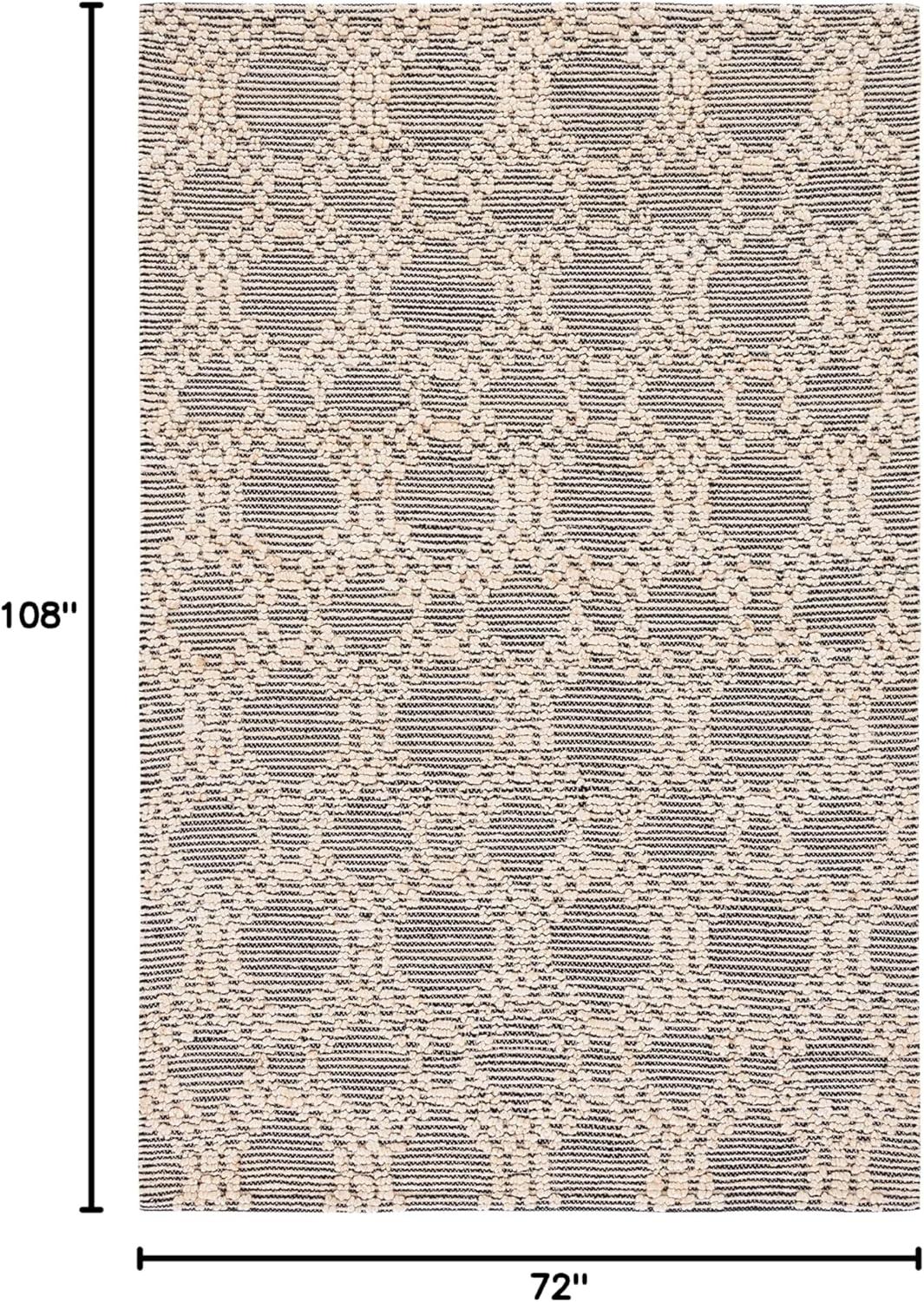 Natural Fiber NF383 Flat Weave Indoor Area Rug - Blush/Black - 6'x9' - Safavieh