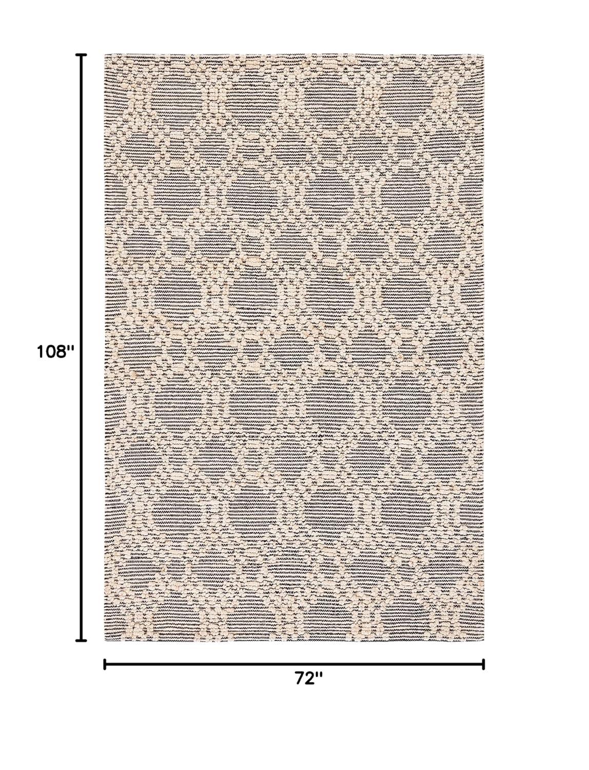 Natural Fiber NF383 Flat Weave Indoor Area Rug - Blush/Black - 6'x9' - Safavieh