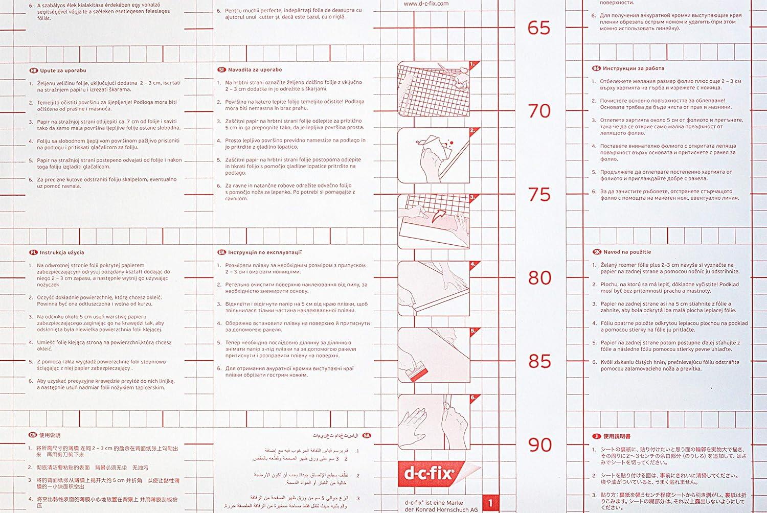d-c-fix 96407 Beach Wood Self Adhesive Decor Film, 17" x 78", 4-Pack with Applicator