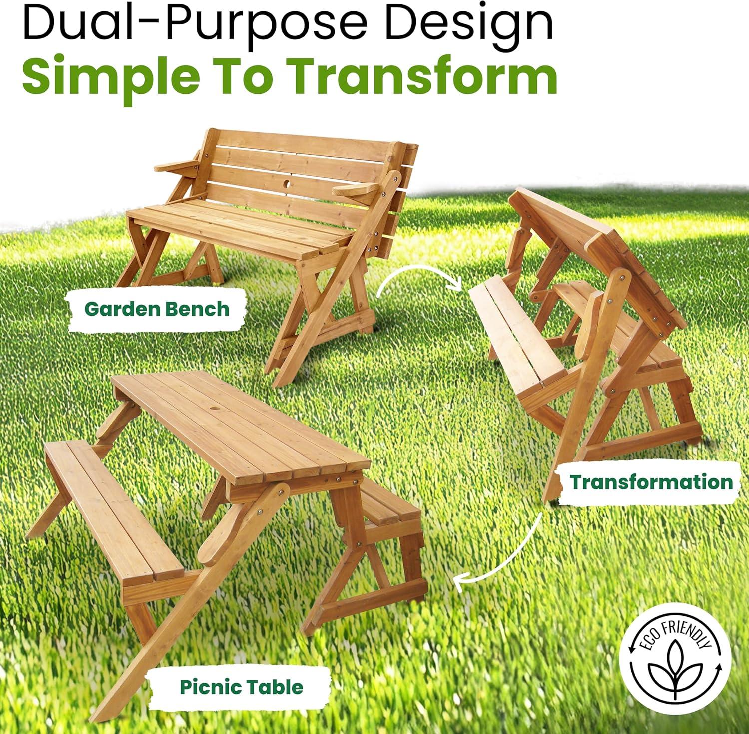 Interchangeable Picnic Table / Garden Bench