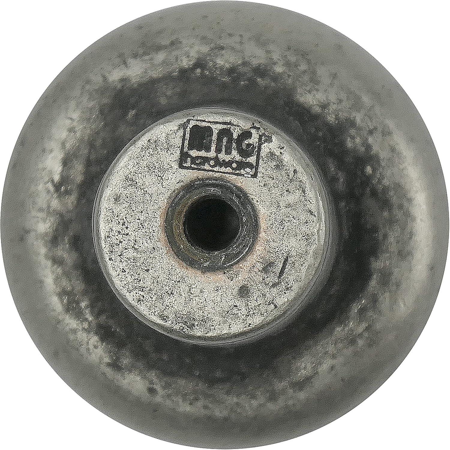 Distressed Pewter Round Metal Cabinet Knob with Mounting Hardware