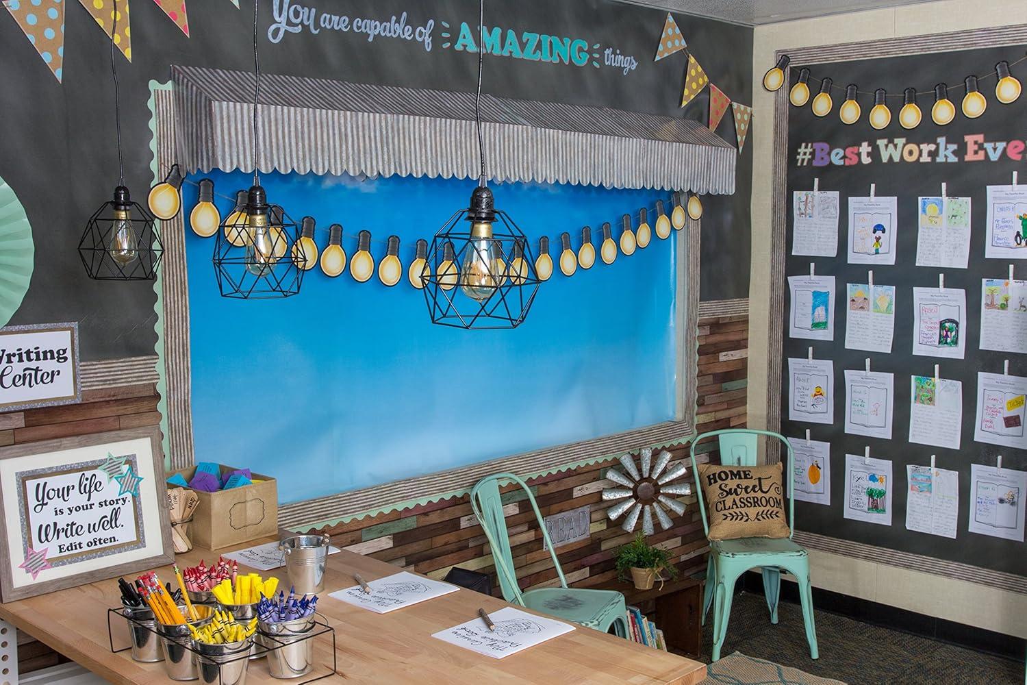 Home Sweet Classroom Corrugated Metal Design Awning