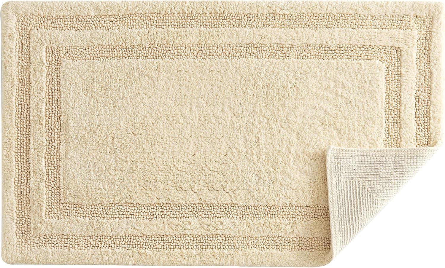 Isla 2-Piece Beige Cotton Bath Rug Set