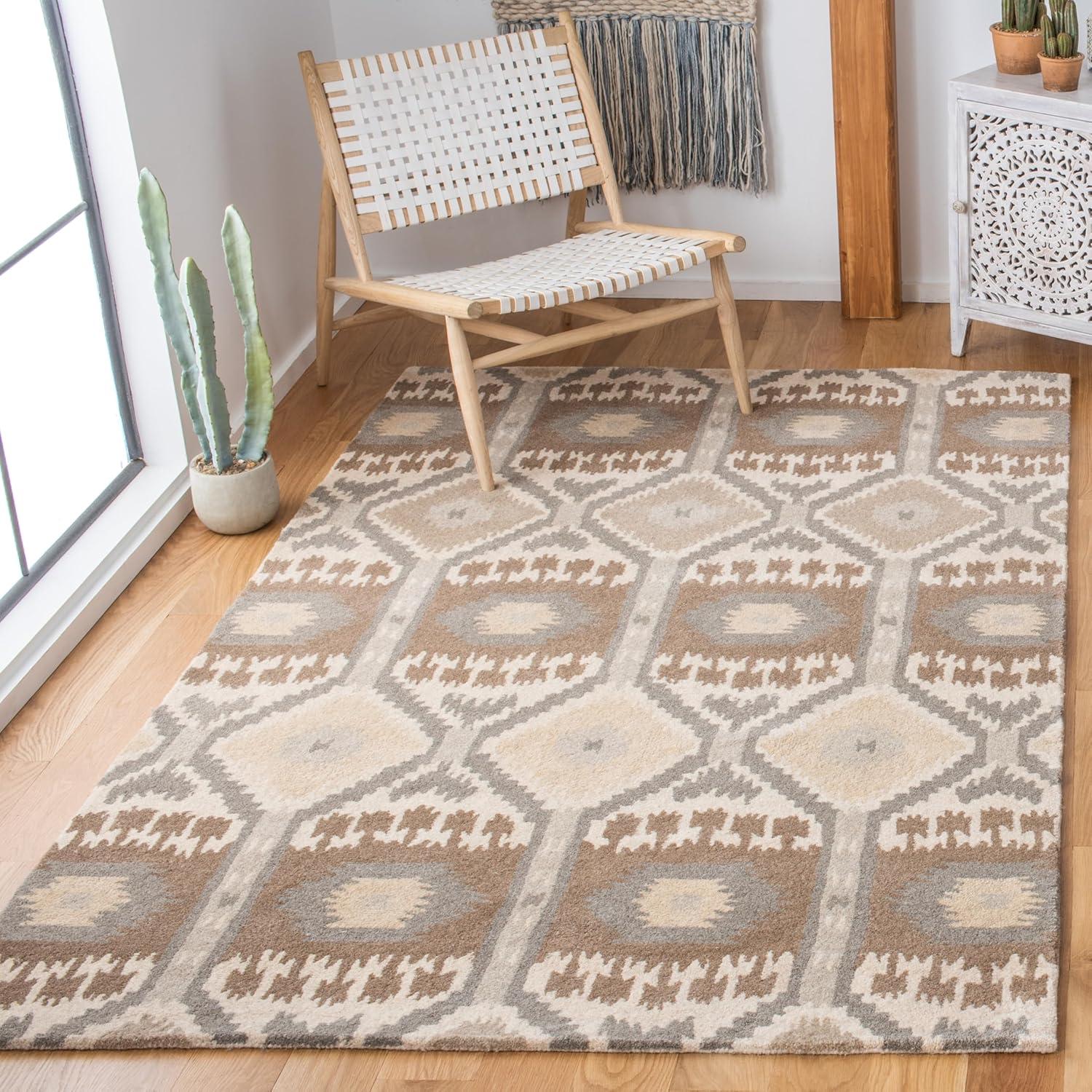 Wyndham WYD720 Hand Tufted Area Rug - Natural/Multi - 6'x9' - Safavieh.