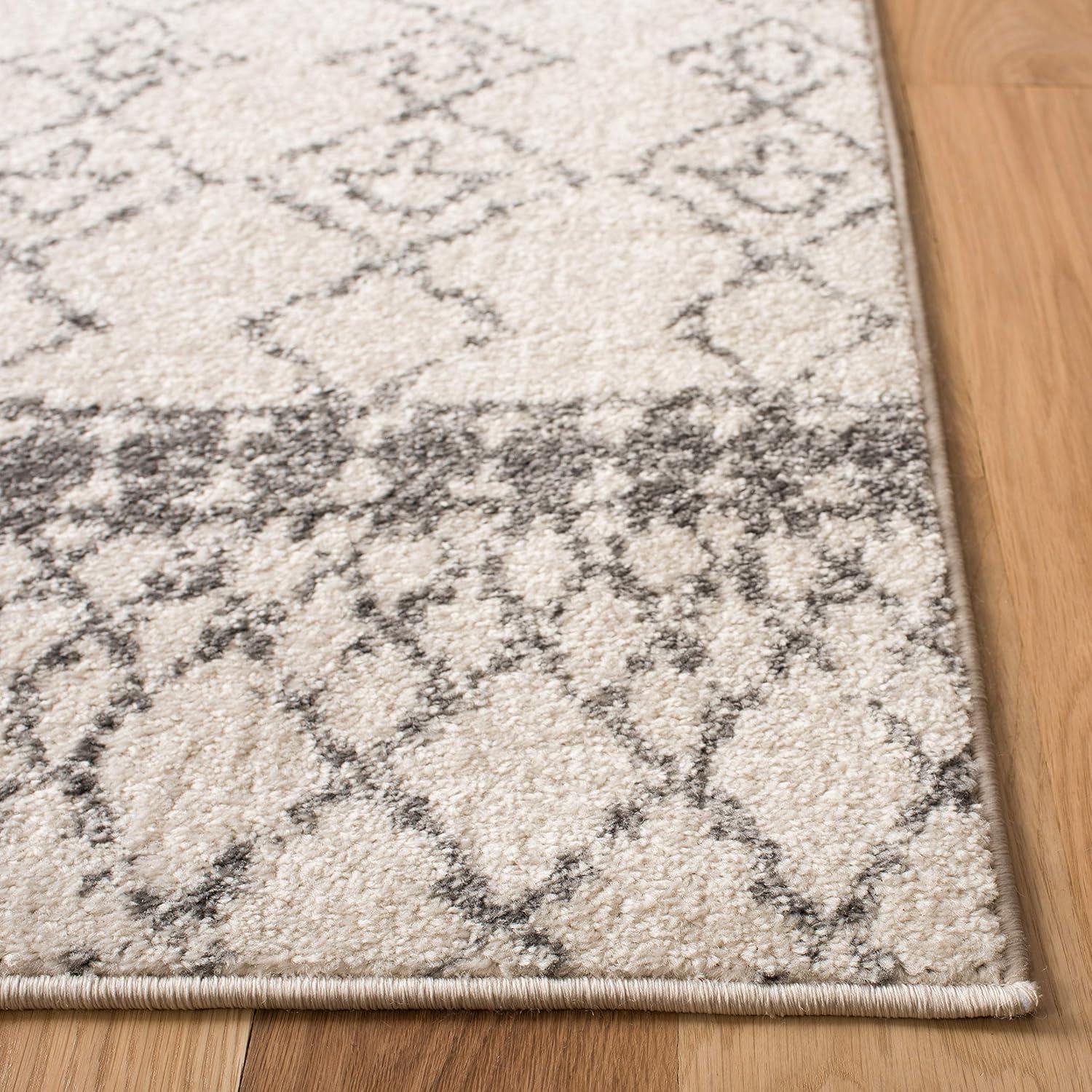 Tulum TUL229 Power Loomed Area Rug - Ivory/Grey - 9'x9' - Safavieh.