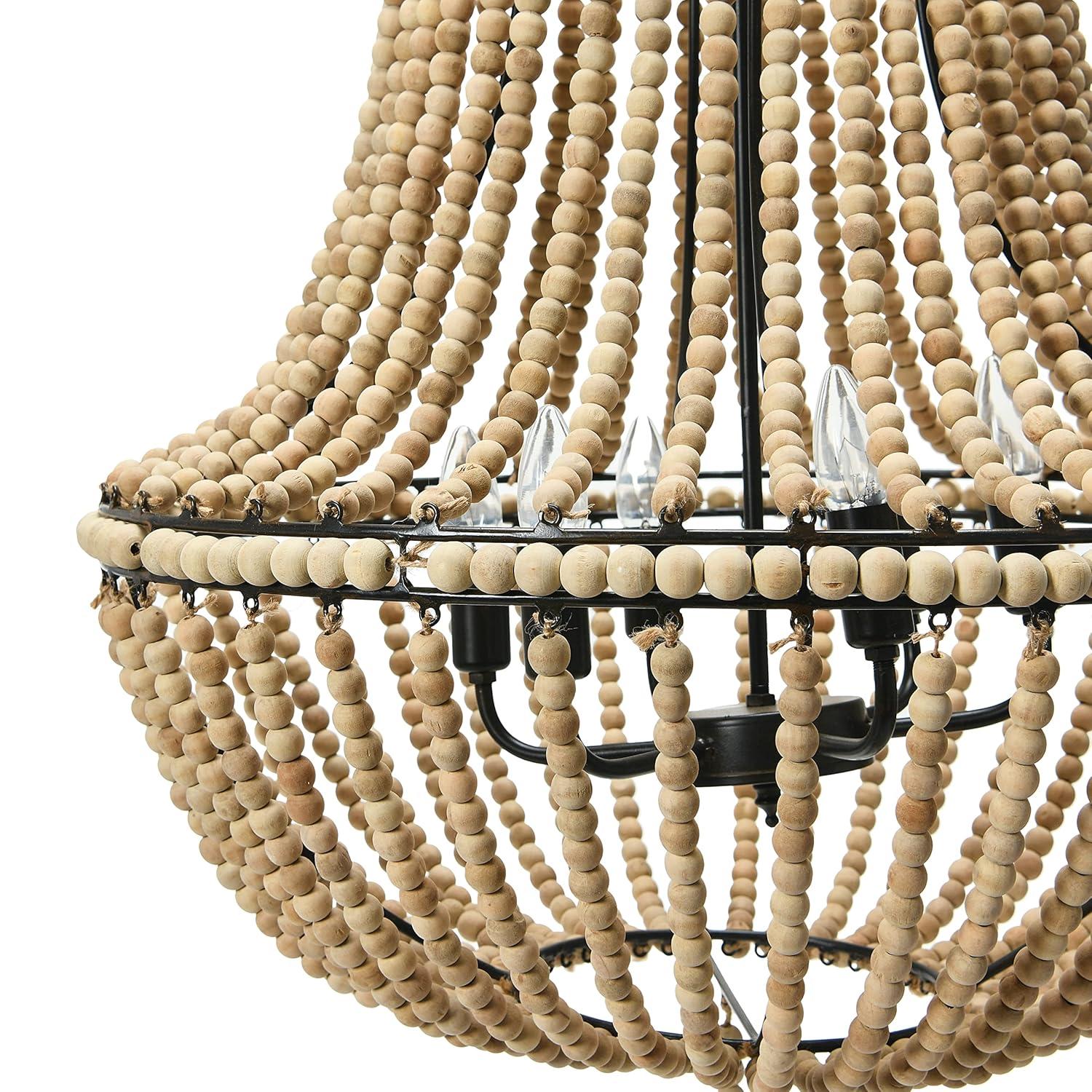 Storied Home Draped Wood Bead Chandelier