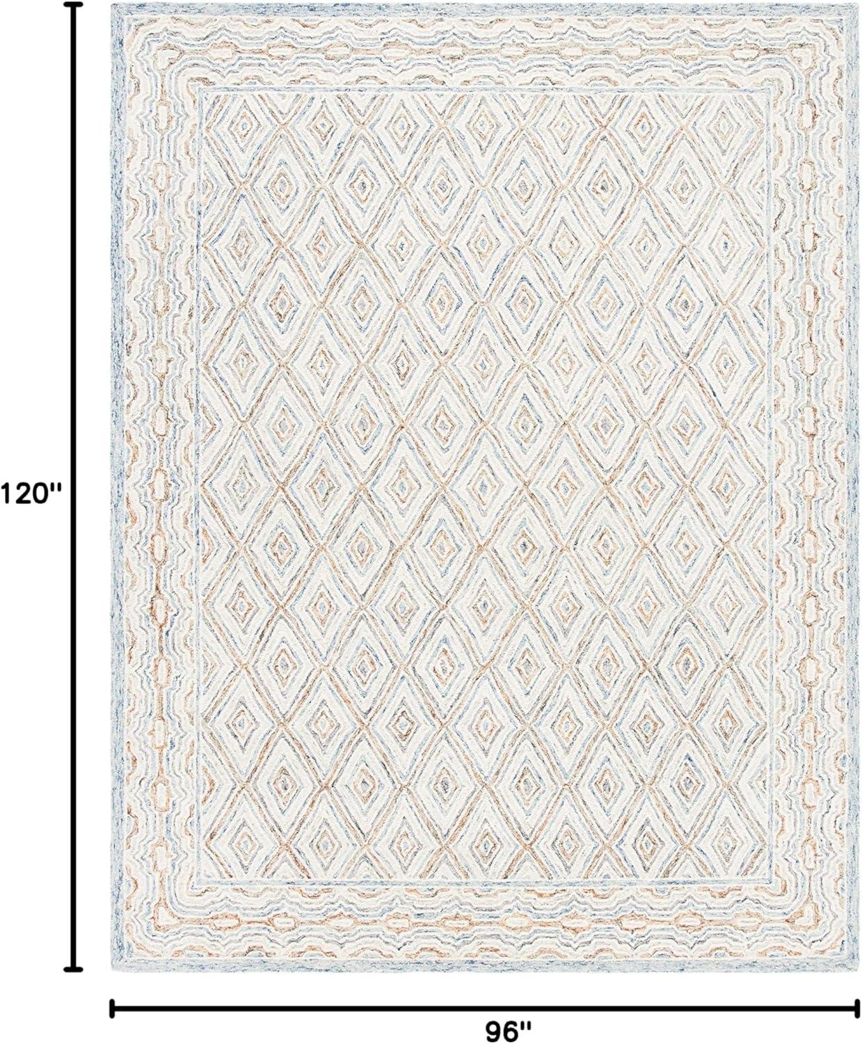 Capri CPR217 Hand Tufted Area Rug - Navy - 8'x10' - Safavieh.