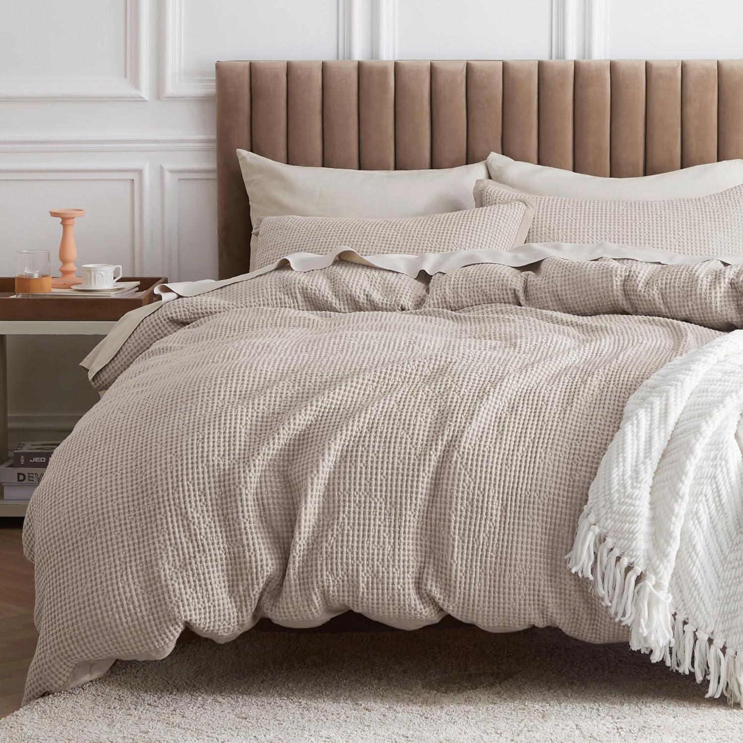 Bedsure Bedsure 100% Cotton Waffle Weave Duvet Cover