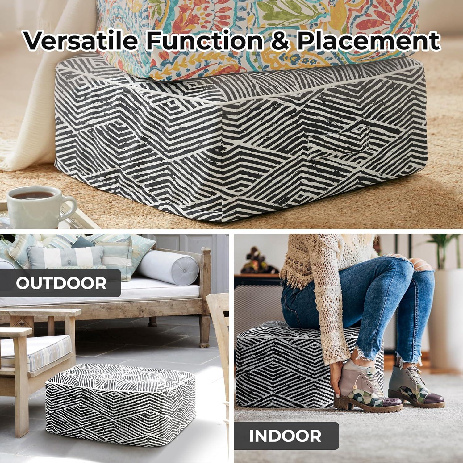 Costa Portable Water Repellent Inflatable Round/Cube Ottoman