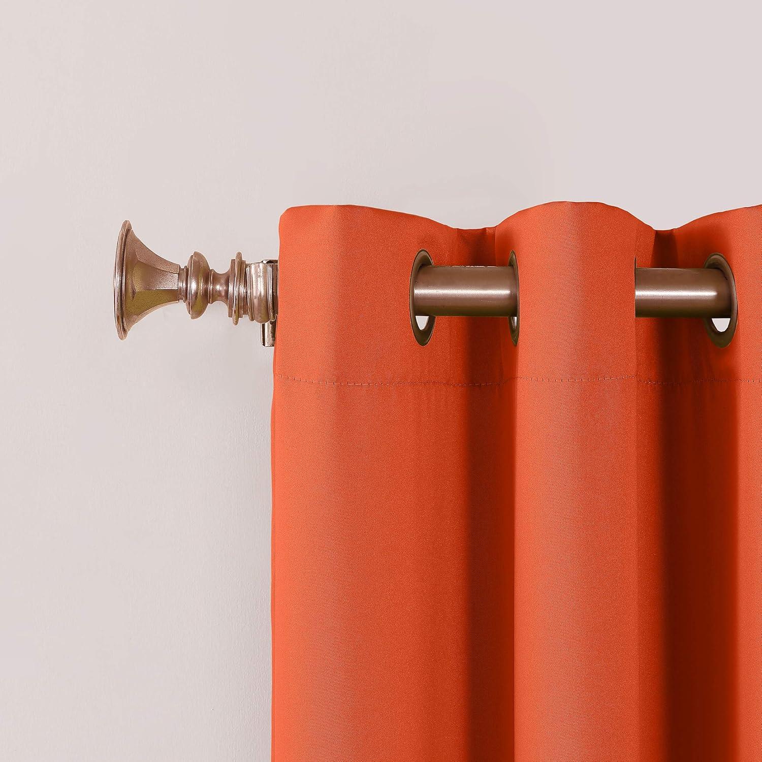 40"x84" Sun Zero Room Darkening Lazlo Grommet Curtain Panel Tangerine Orange: Modern Thermal Insulated, Energy Efficient