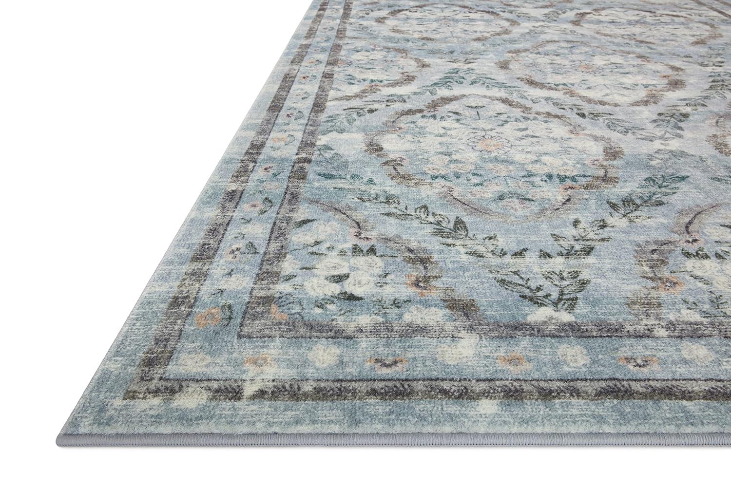 Rifle Paper Co. x Loloi Courtyard Blue Area Rug feat. CloudPile