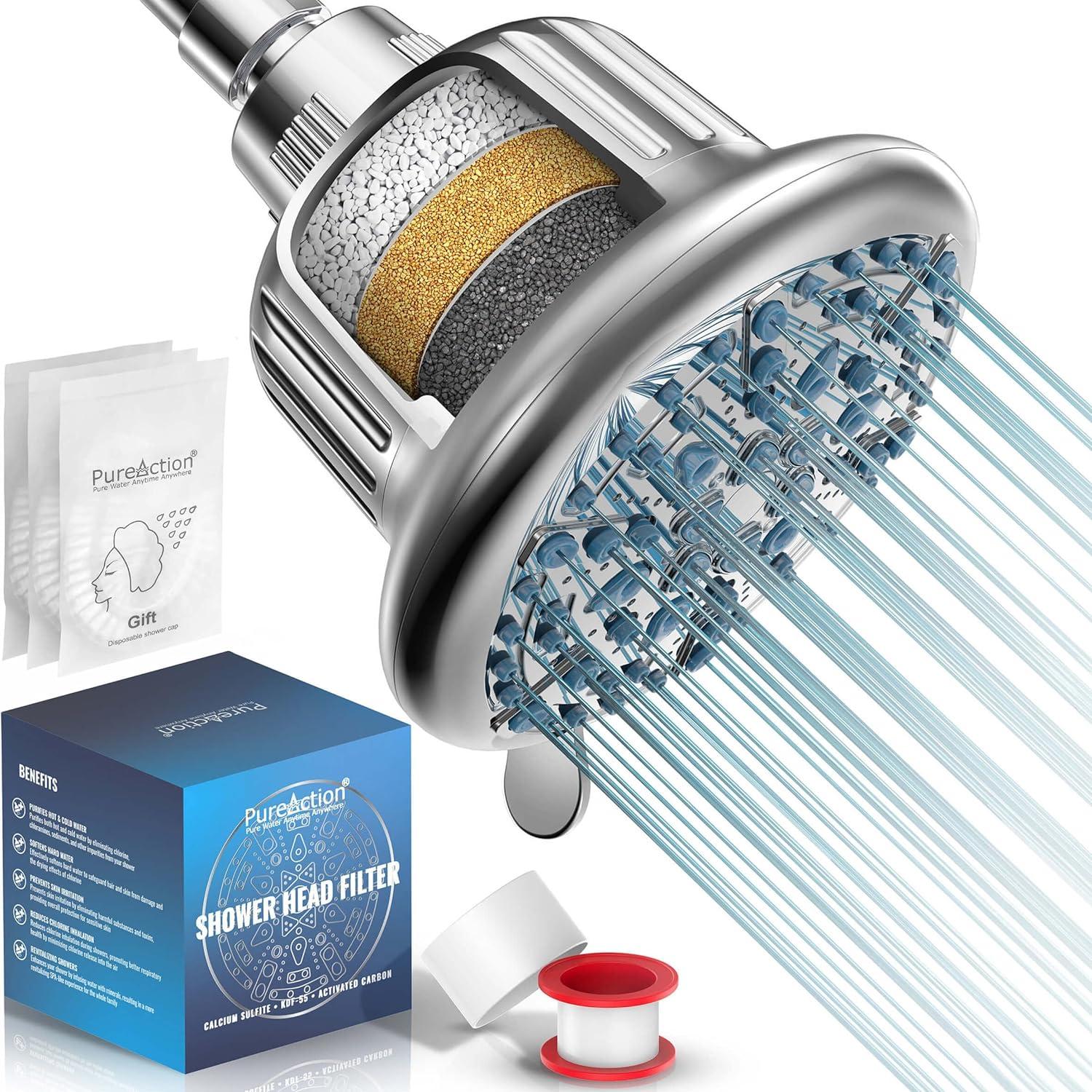 Chrome High Pressure Wall Mounted Shower Head with Filter