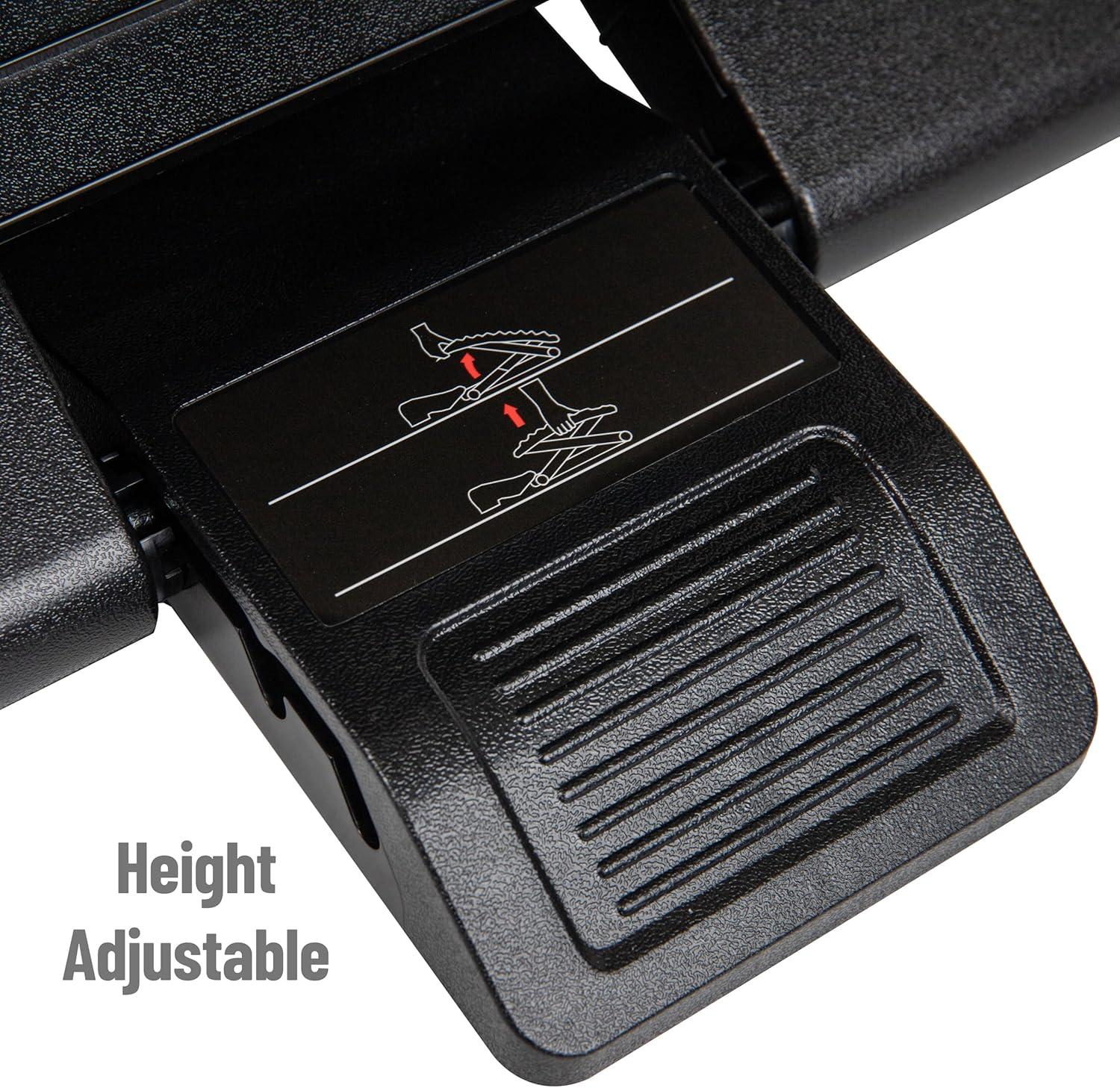 Mind Reader Mind Reader Foot Rest, Under Desk at Work, Ergonomic, Height Adjustable, Plastic, 18"L x 13"W x 6.75"H