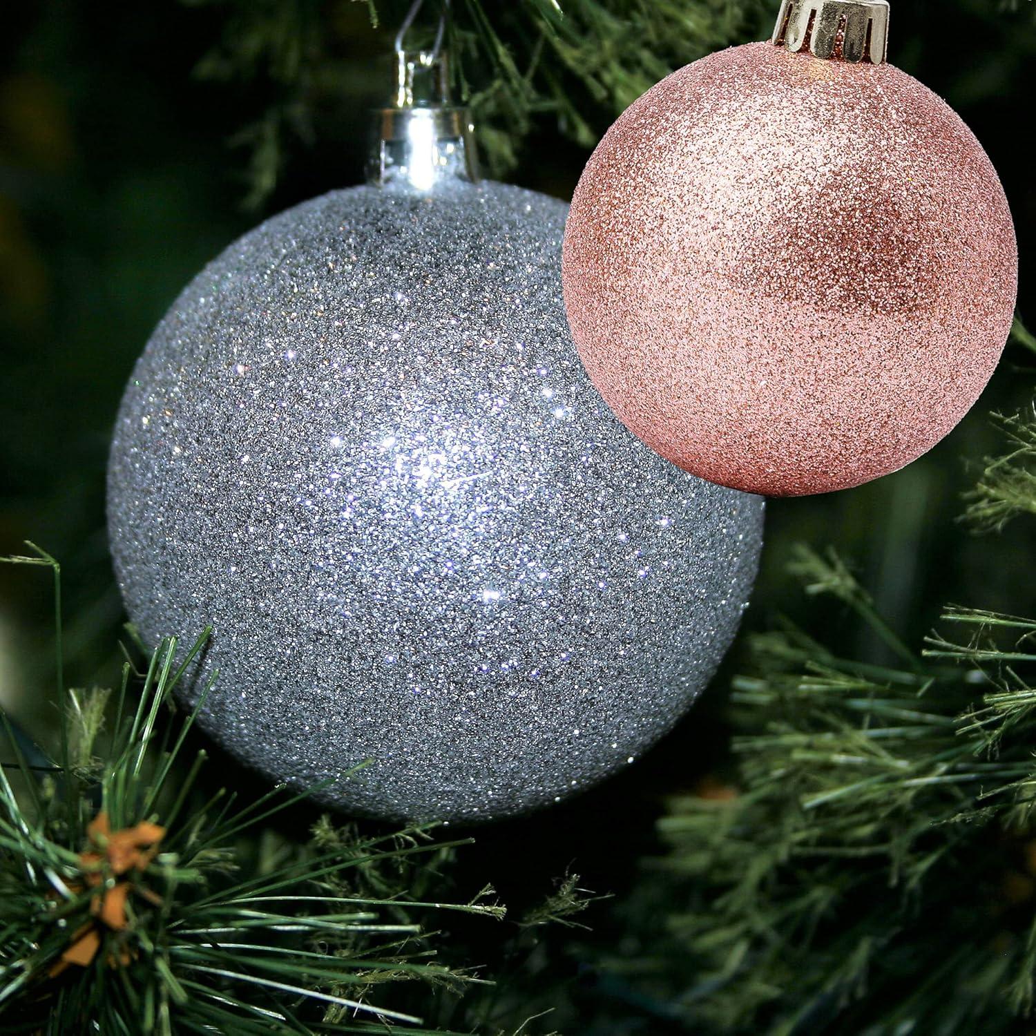 R N' Ds Shatterproof Christmas Ornament Balls - Pink and White - 100 Pack