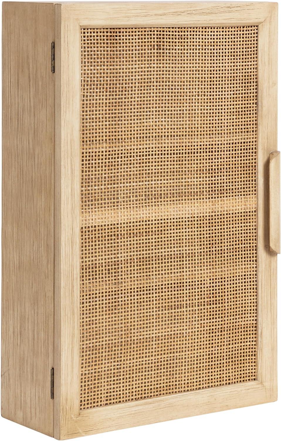 Kate & Laurel All Things Decor Ori Rattan Wall Cabinet Natural