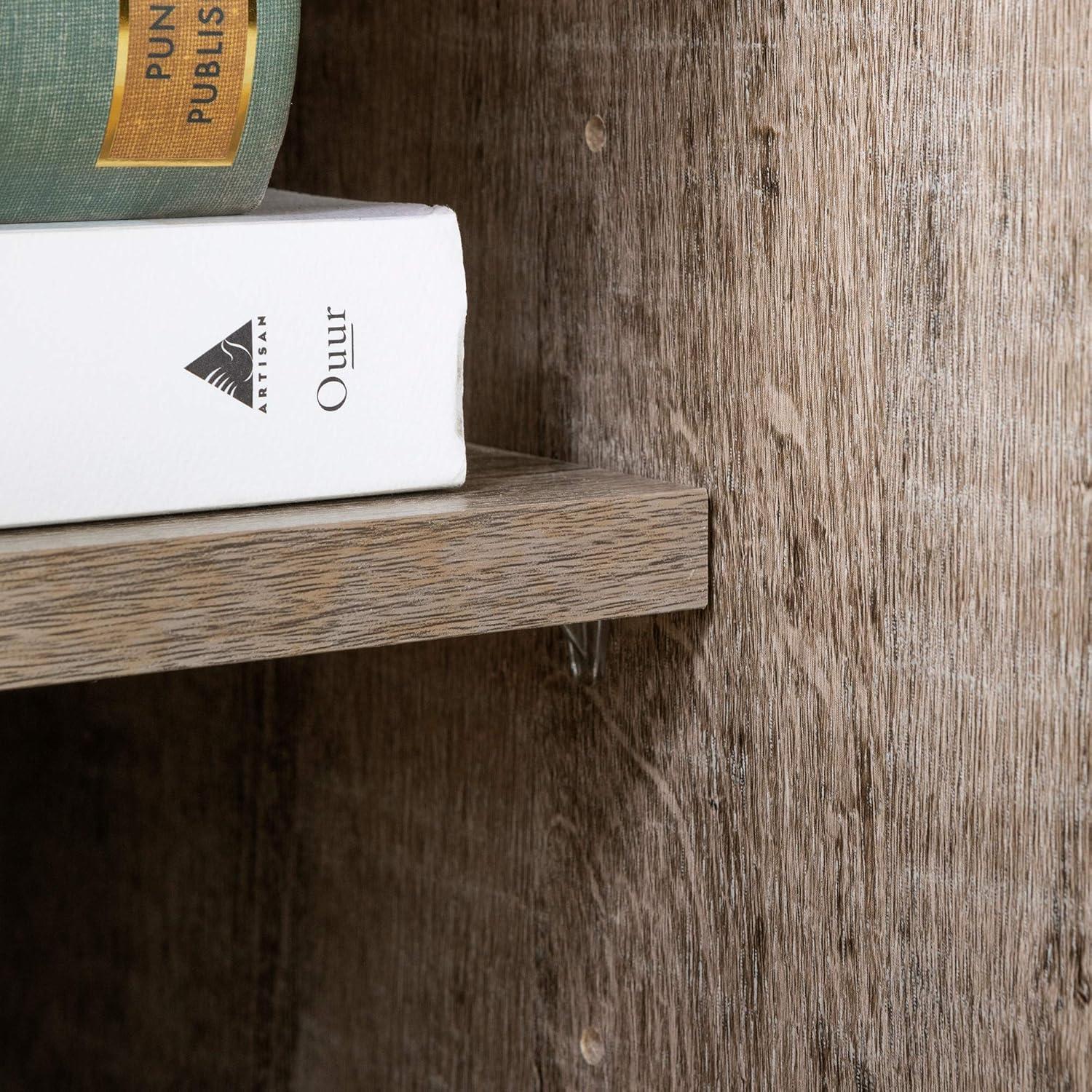 Compact Chocolate Laminated Particleboard Computer Desk with Hutch and Keyboard Tray