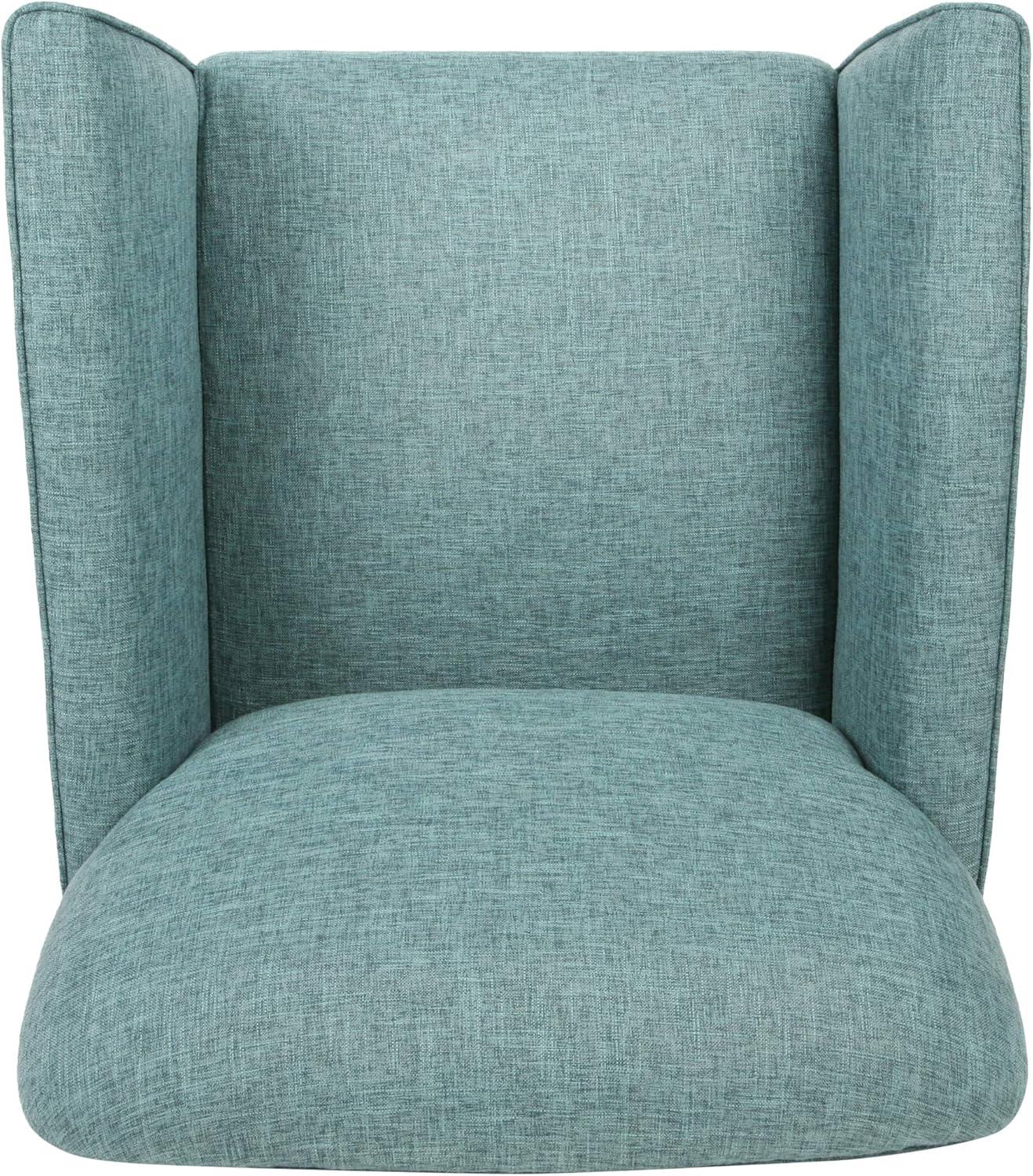 Swainson Traditional Tweed Armchair Teal: Overstuffed, Turned Legs - Christopher Knight Home