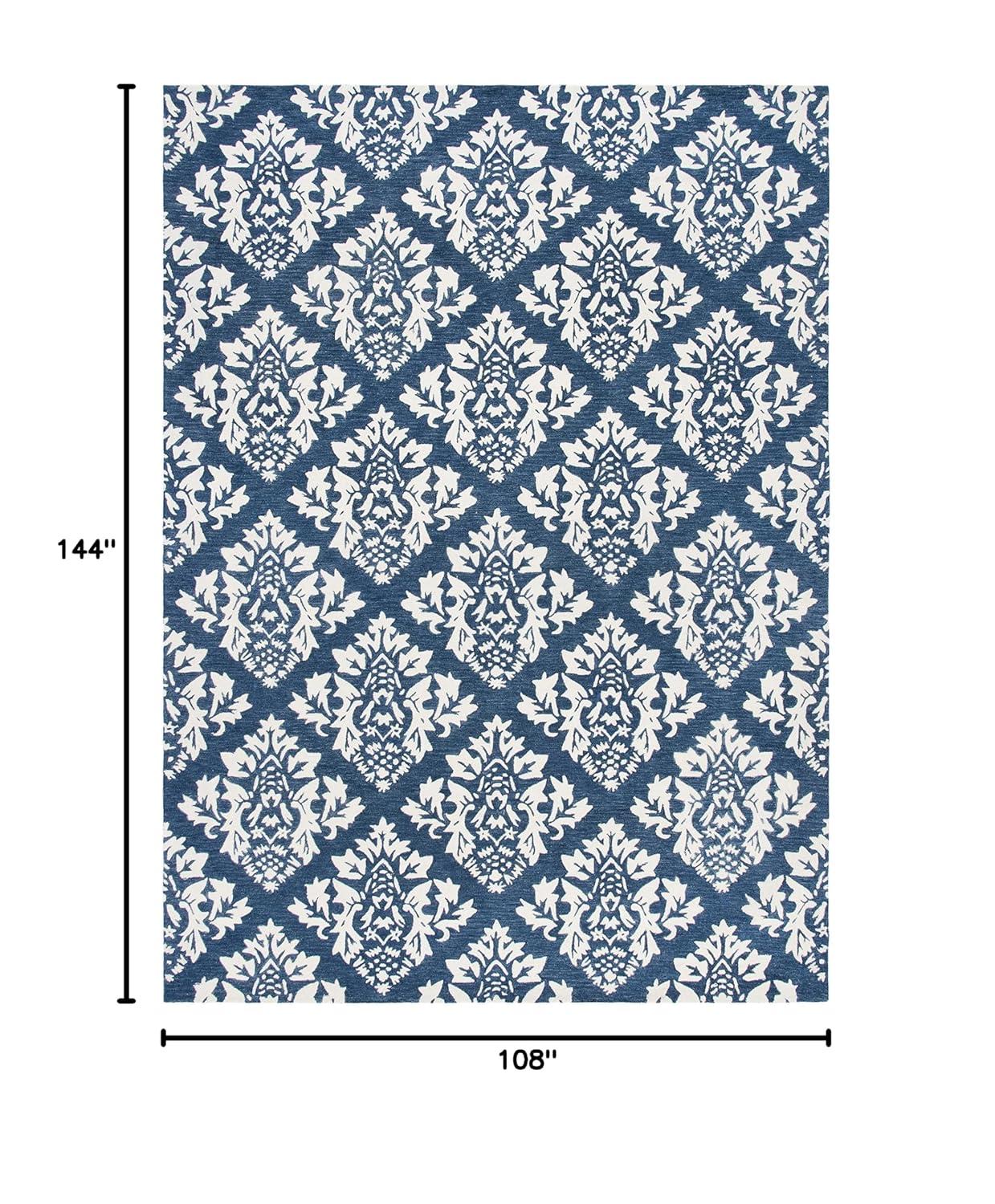 Fleur De Lis Living Spillers Hand Tufted Wool And Cotton With Latex Ikat Rug