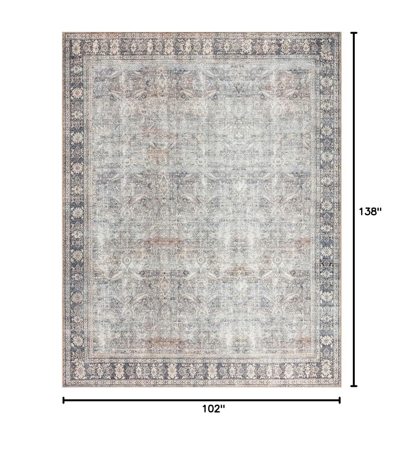 WYN-07 Grey, Charcoal 8-6" x 11-6" Size Rug