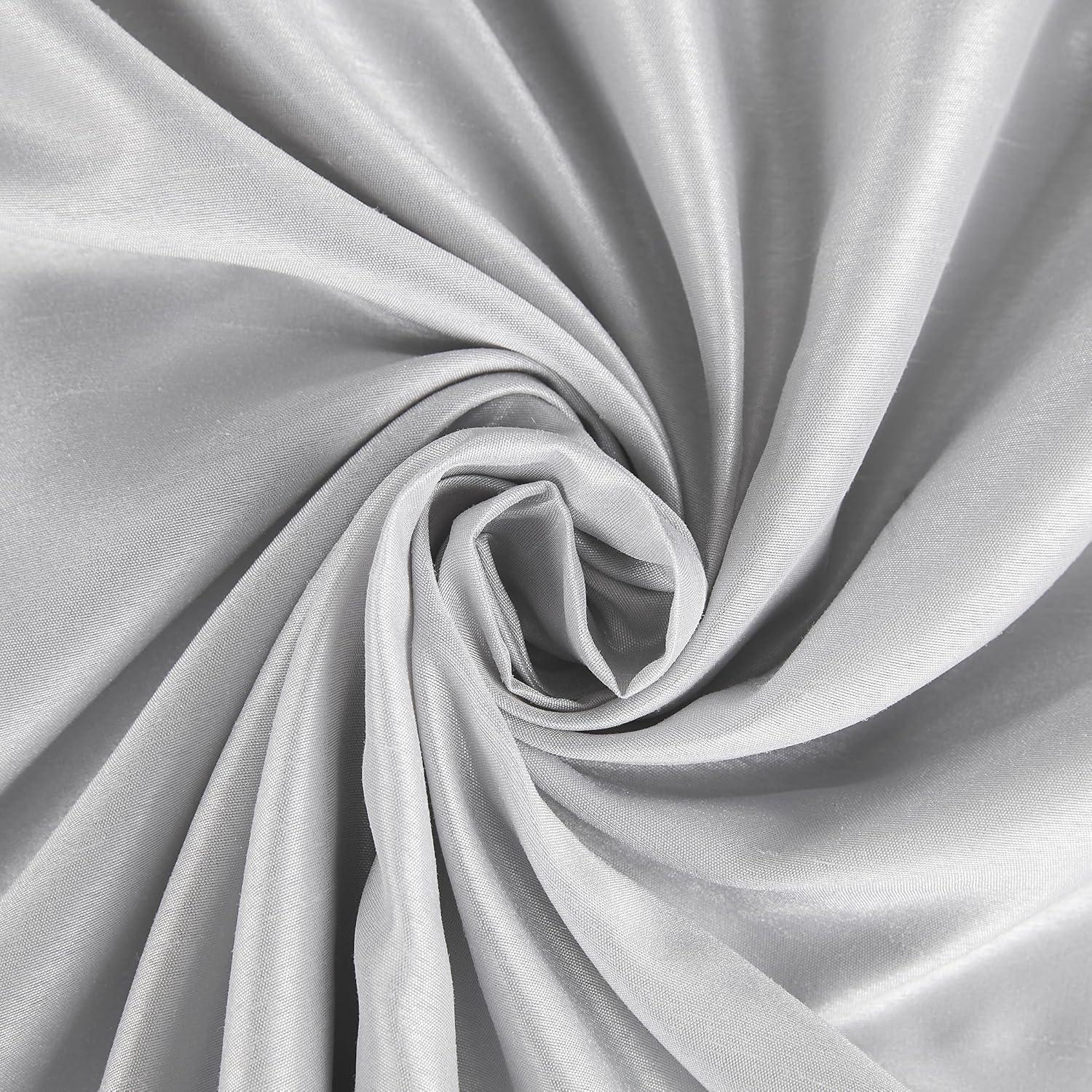 Faux Dupioni Silk Thermal Extreme 100% Blackout Back Tab Curtain Panel