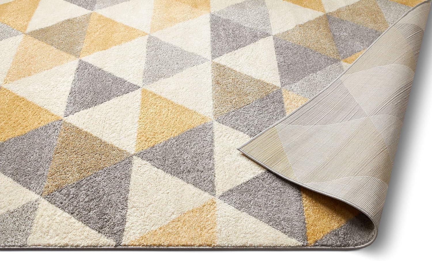 Isometry Modern Geometric Triangle Soft Area Rug