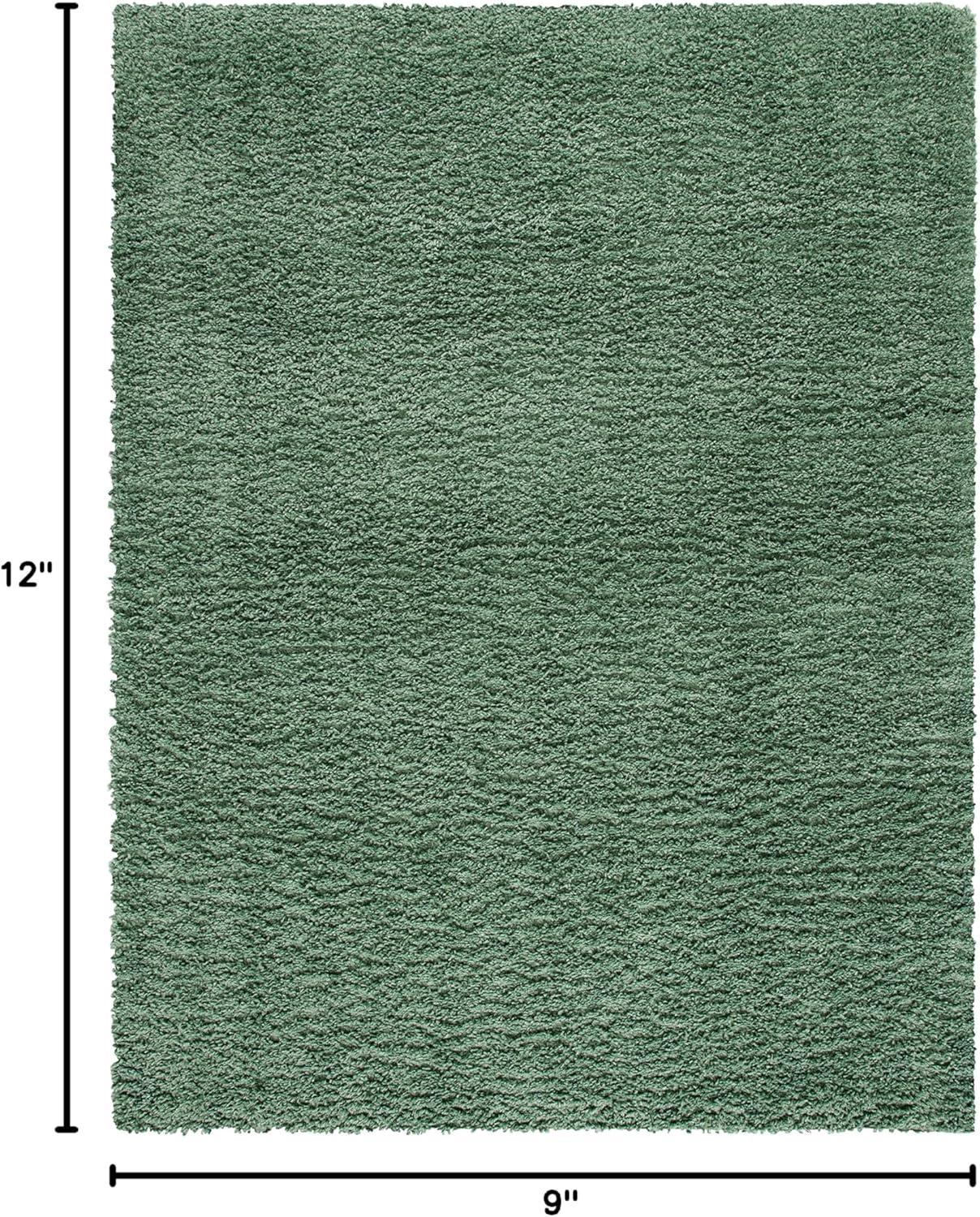 August Shag AUG200 Power Loomed Indoor Area Rug - Green - 9'x12' - Safavieh