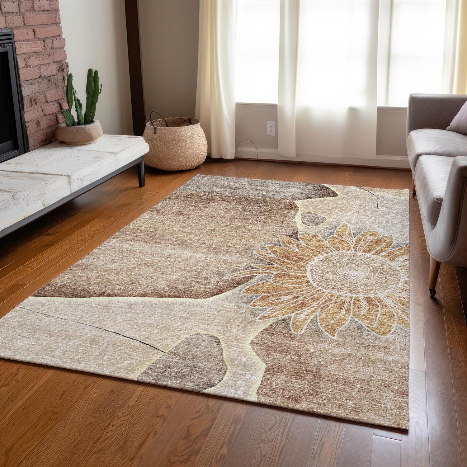 Addison Rugs Chantille ACN700 Brown 8' x 10' Indoor Outdoor Area Rug, Easy Clean, Machine Washable, Non Shedding, Bedroom, Entry, Living Room, Dining Room, Kitchen, Patio Rug