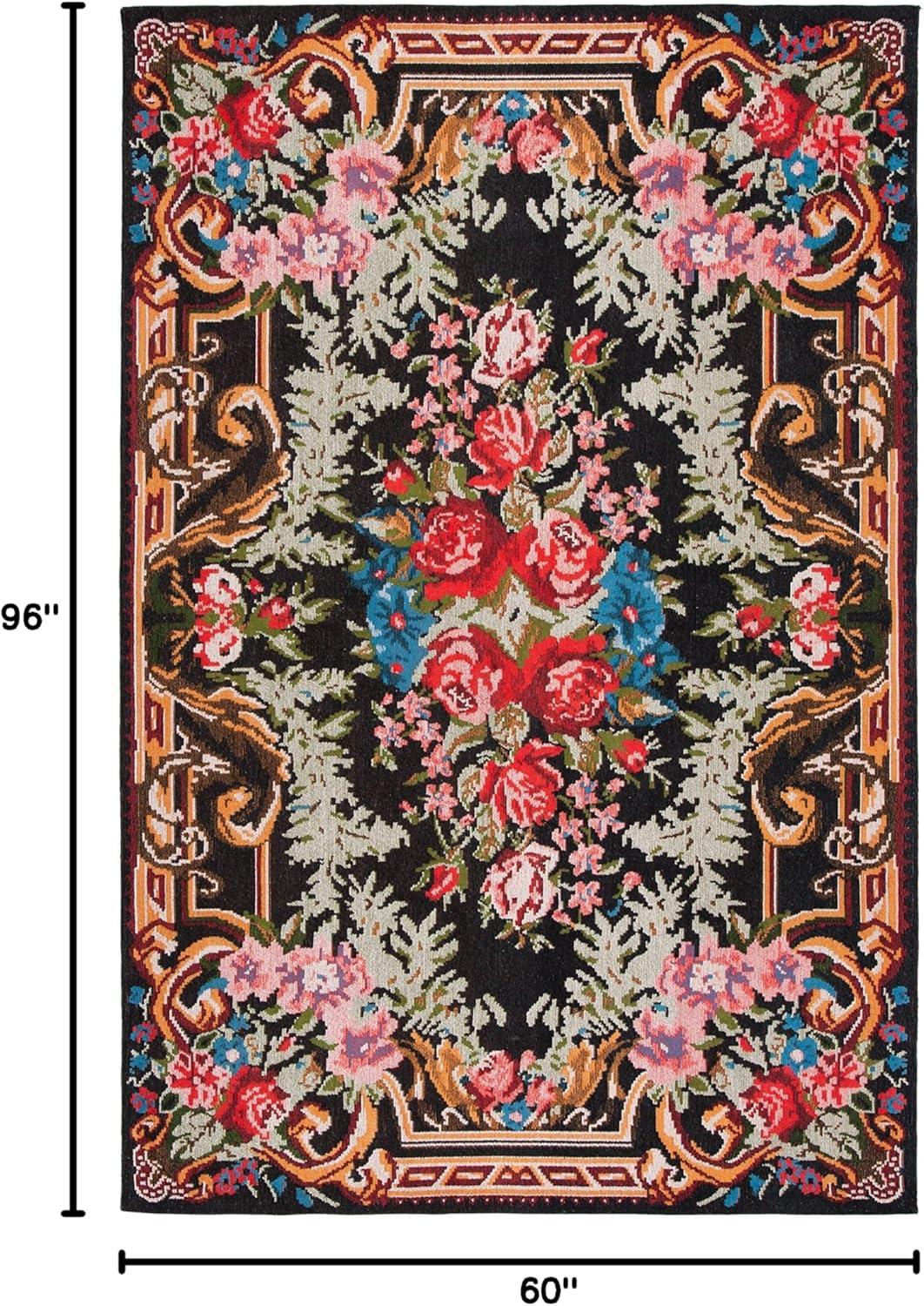 Classic Vintage CLV301 Power Loomed Runner Rug - Black/Multi - 2'3"x12' - Safavieh.