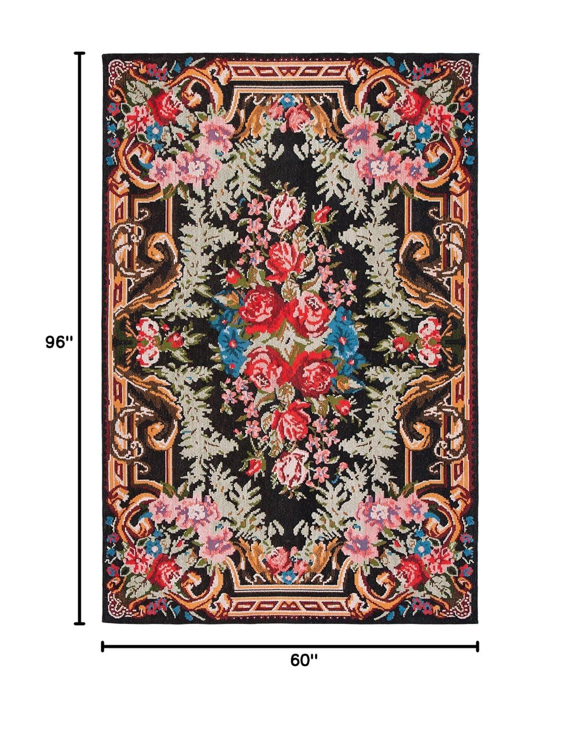 Classic Vintage CLV301 Power Loomed Runner Rug - Black/Multi - 2'3"x12' - Safavieh.