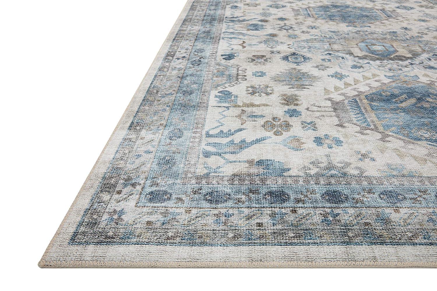 Loloi II Heidi Collection HEI-04 Ivory / Ocean, Southwestern Area Rug 2'-3" x 3'-9"