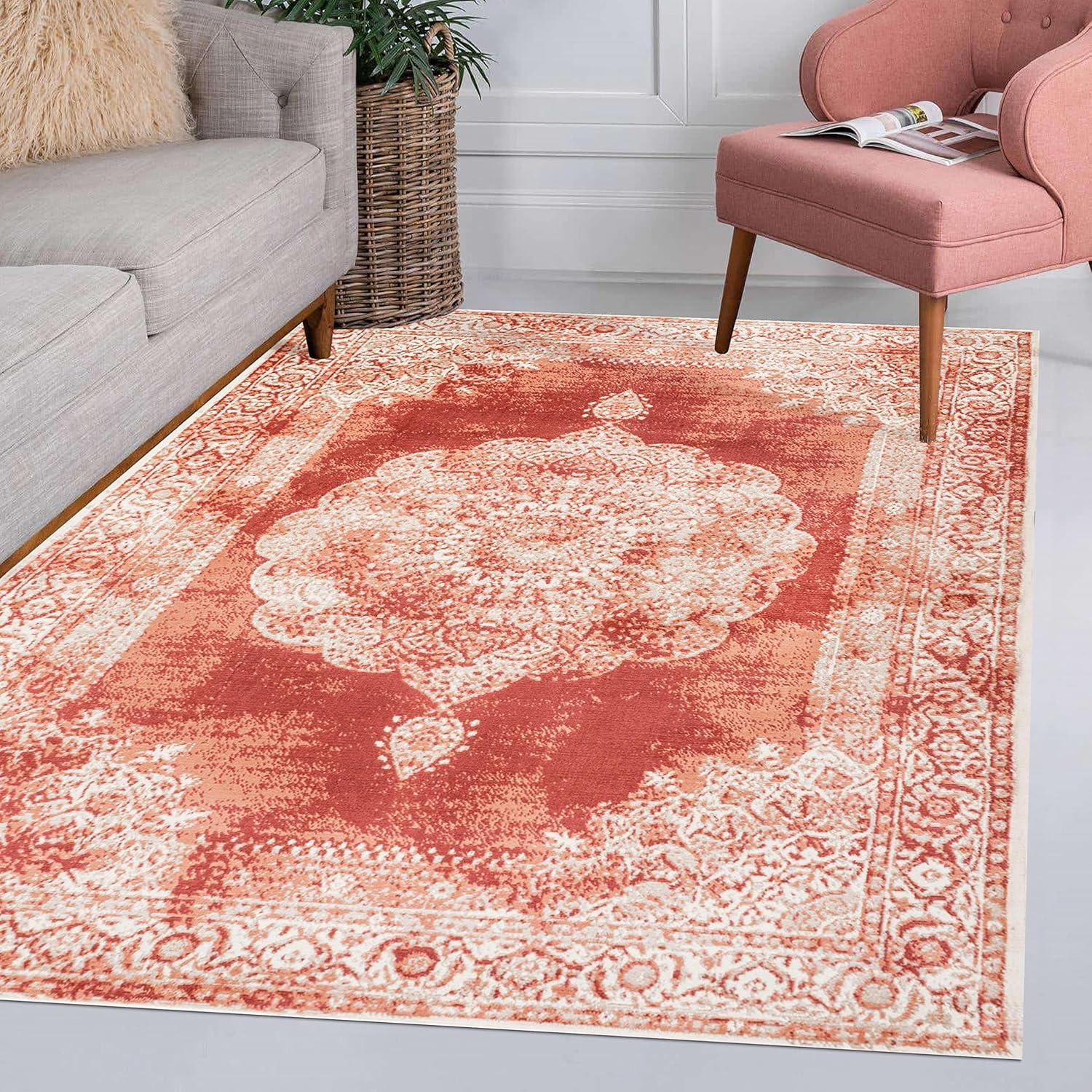 Rosalia Cottage Medallion Indoor Area Rug - JONATHAN Y