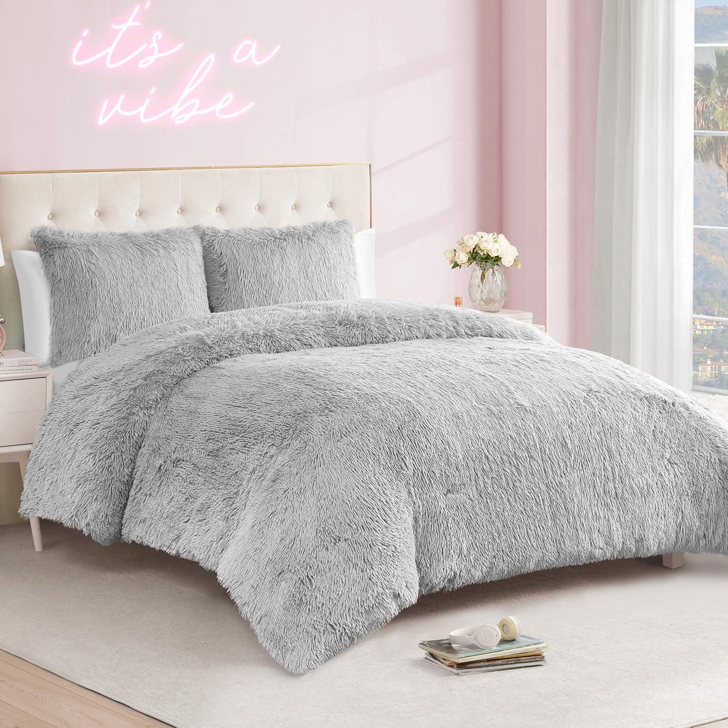 Juicy Couture Juicy Couture Shaggy Faux Fur Comforter & Shams Bedding Sets