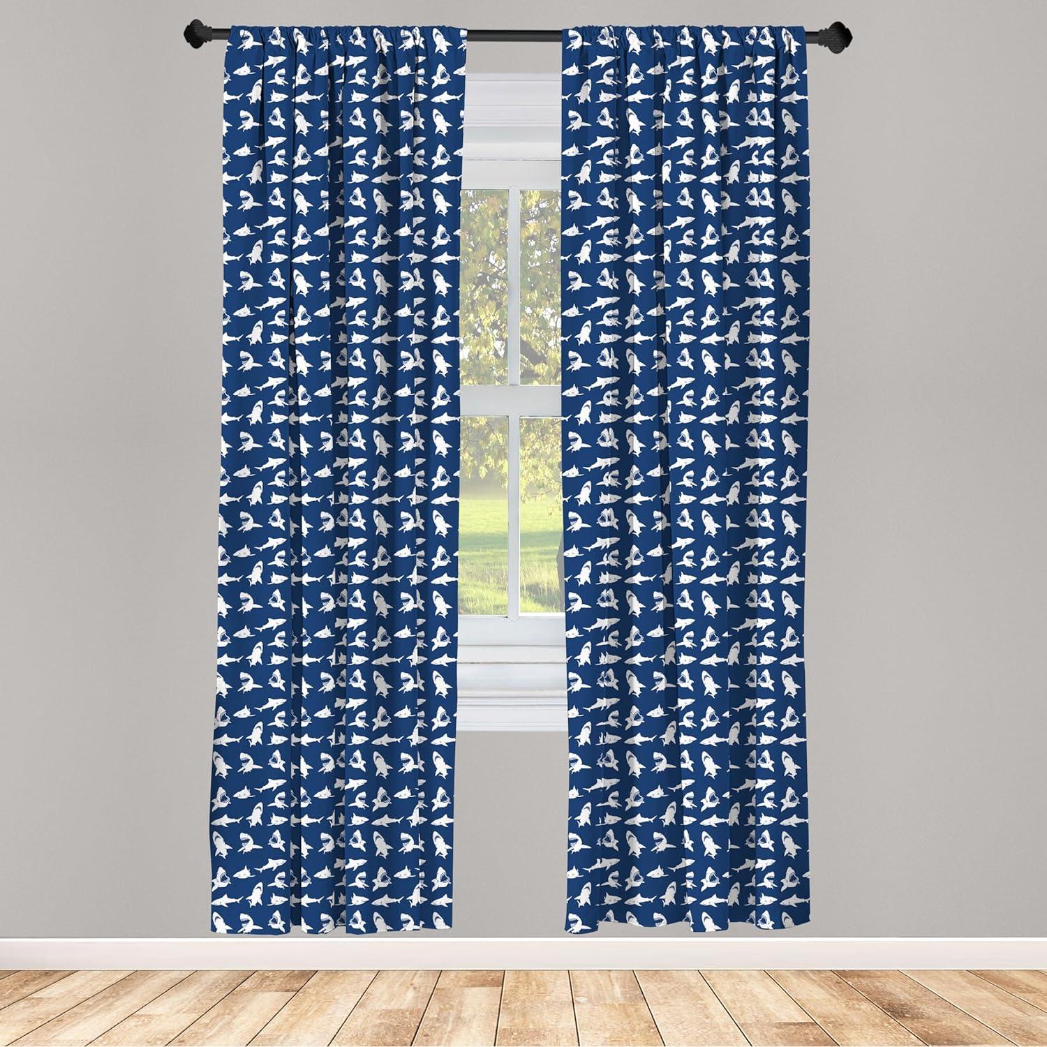 Semi-Sheer Rod Pocket Curtain Panels (Set of 2)