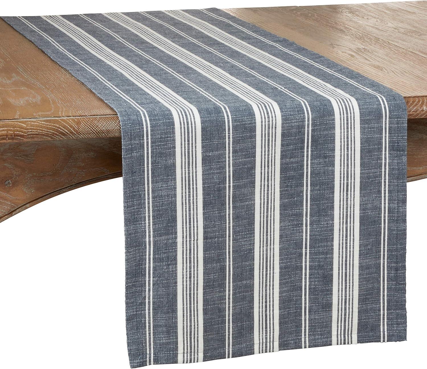 Saro Lifestyle Long Table Runner With Striped Design