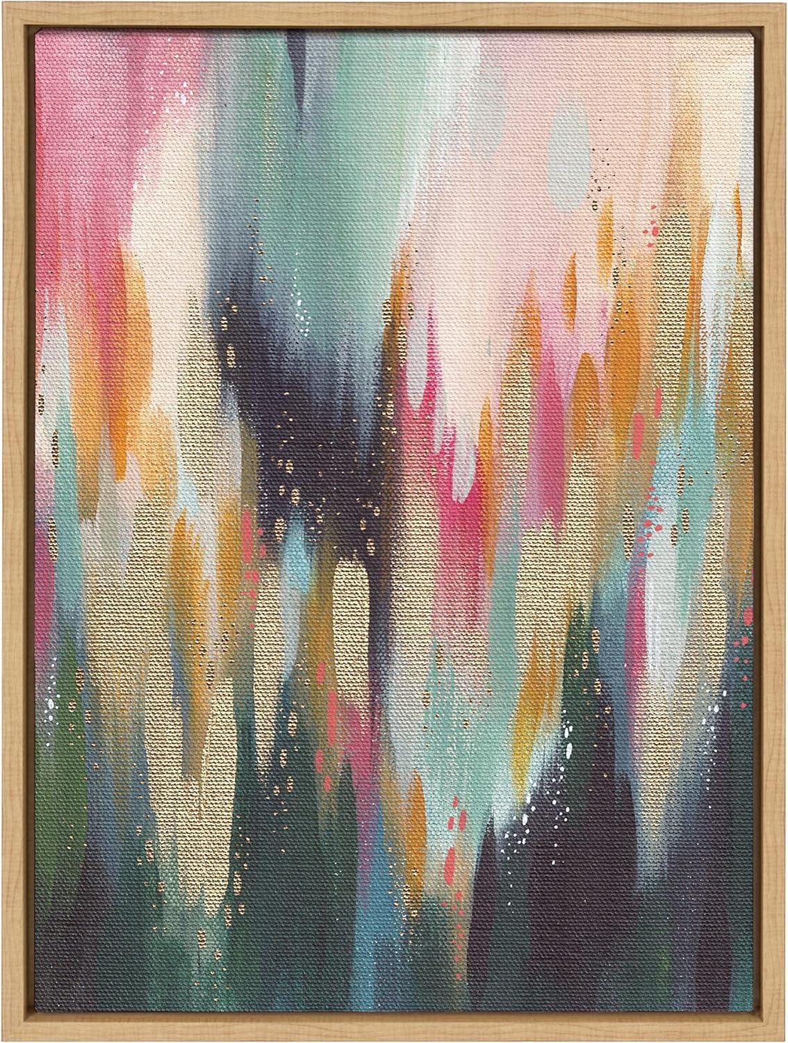 Kate and Laurel Sylvie Brushstroke 135 Framed Canvas by Jessi Raulet of Ettavee