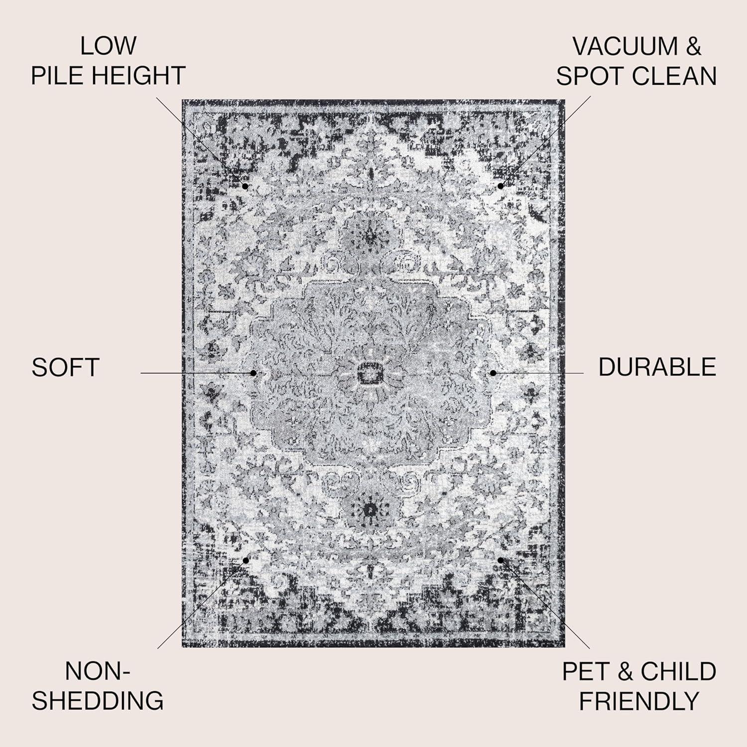 Anaise Ornate Boho Medallion Area Rug - JONATHAN Y