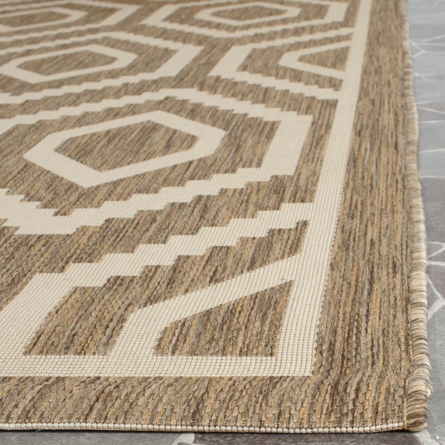 Safavieh Courtyard Amelia Geometric Indoor/Outdoor Area Rug, 9' x 12', Brown/Bone