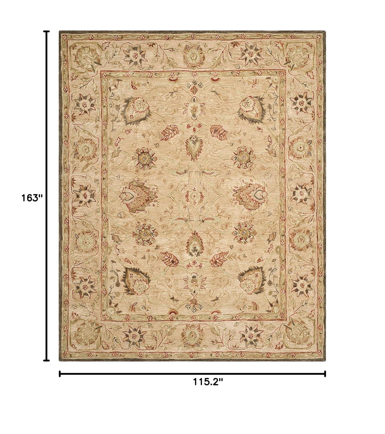 SAFAVIEH Anatolia Venice Floral Wool Area Rug, Beige/Beige, 9'6" x 13'6"