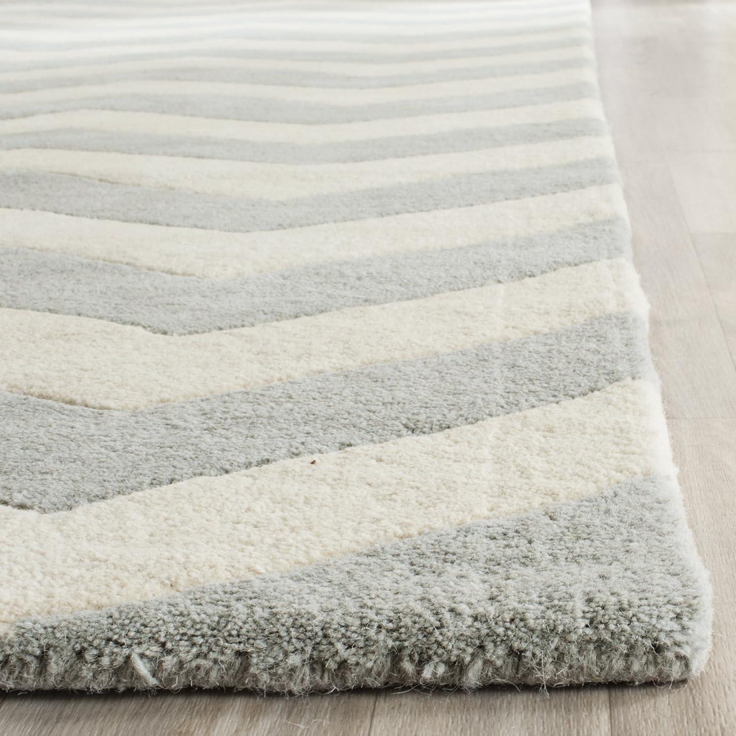 Chatham CHT715 Tufted Indoor Area Rug - Grey/Ivory - 6'x9' - Safavieh