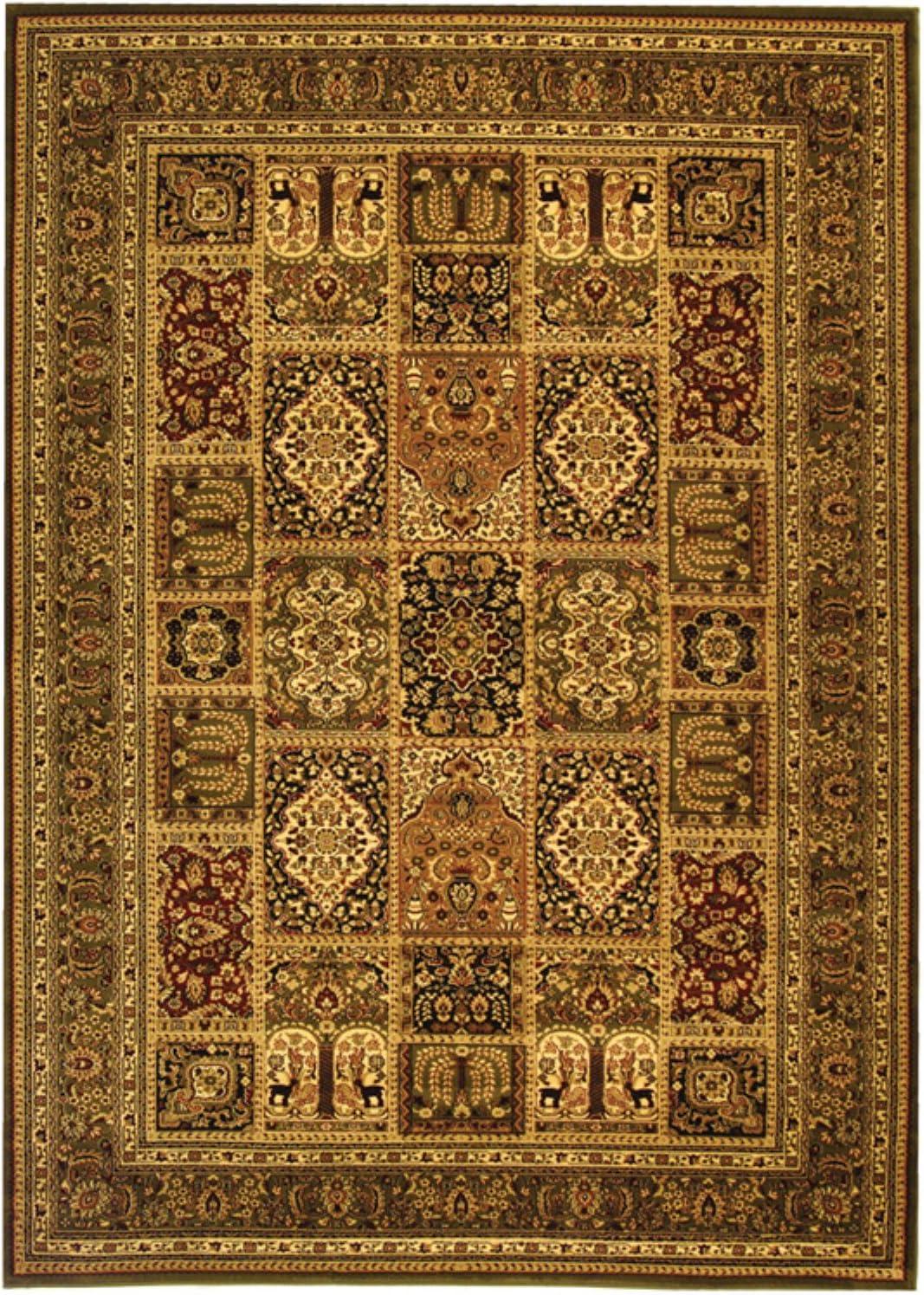 Lyndhurst LNH217 Power Loomed Area Rug - Multi/Green - 5'3"x7'6" - Safavieh.